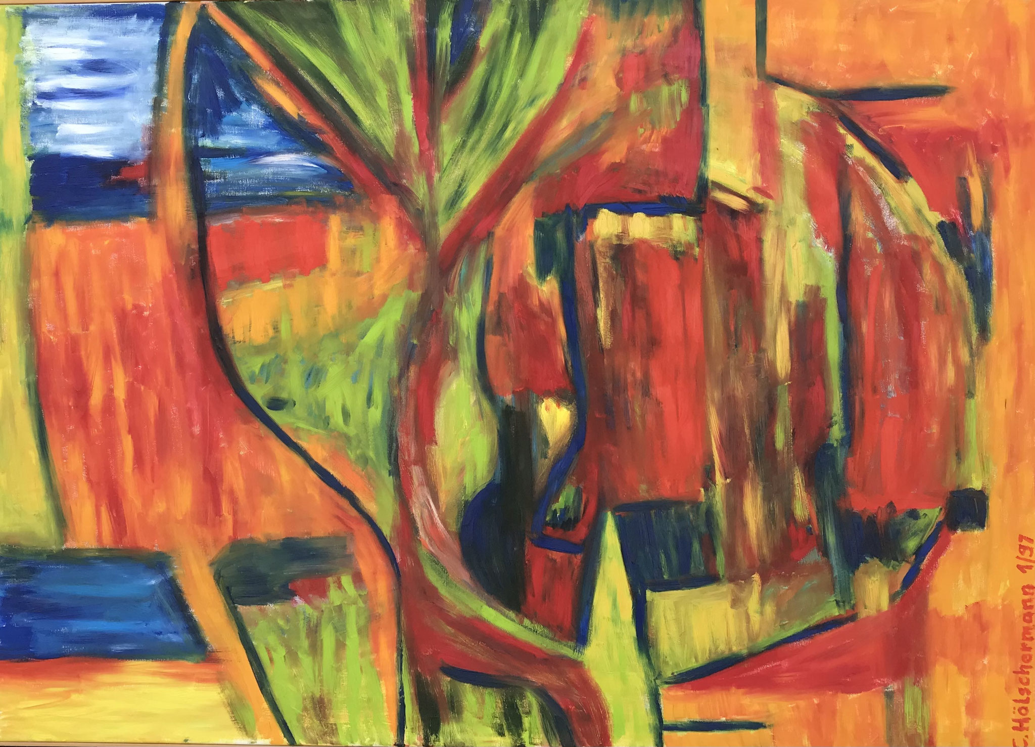 "Farbcombo II"    140 x 120   (32)   750 € /  1997