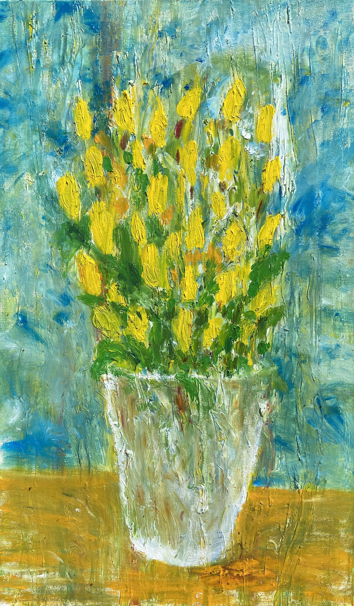"Yellow Flowers" 60 x 100 (342)  350 €   / 2022