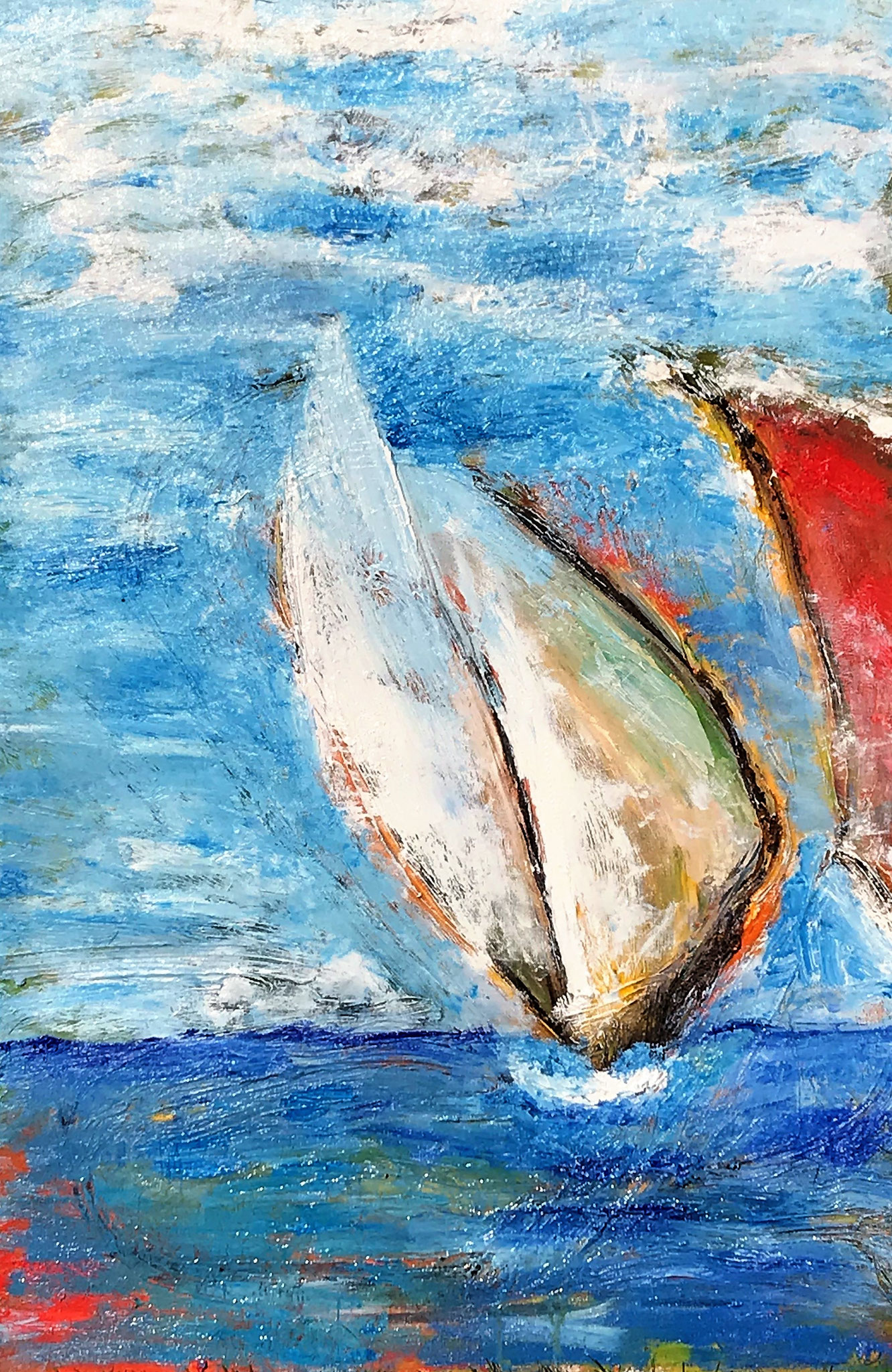 "Open Sails"  50 x 100 (269)   (sold) / 2018