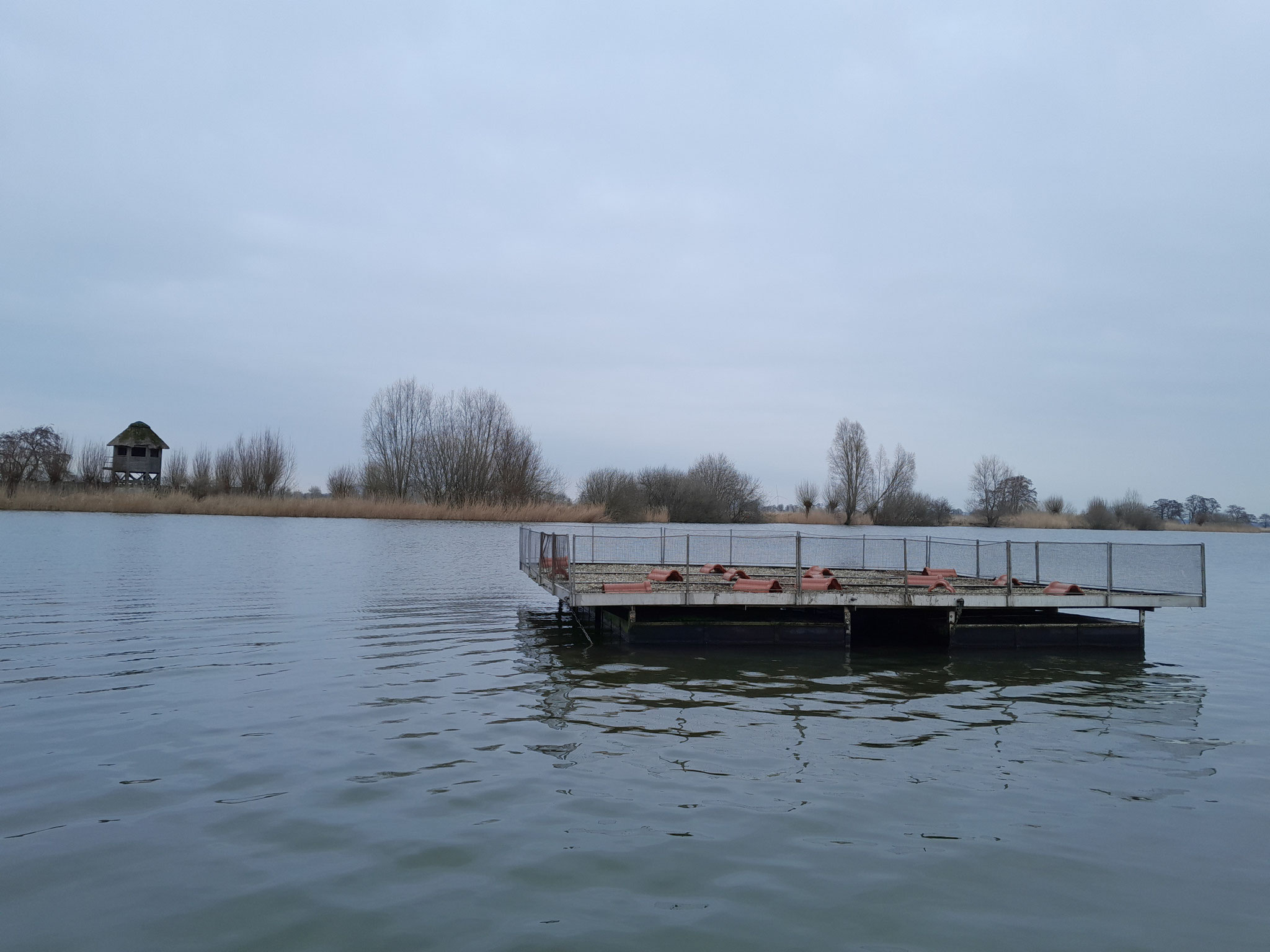 Neue Position des Floßes - Foto: Stefan Goldenstein