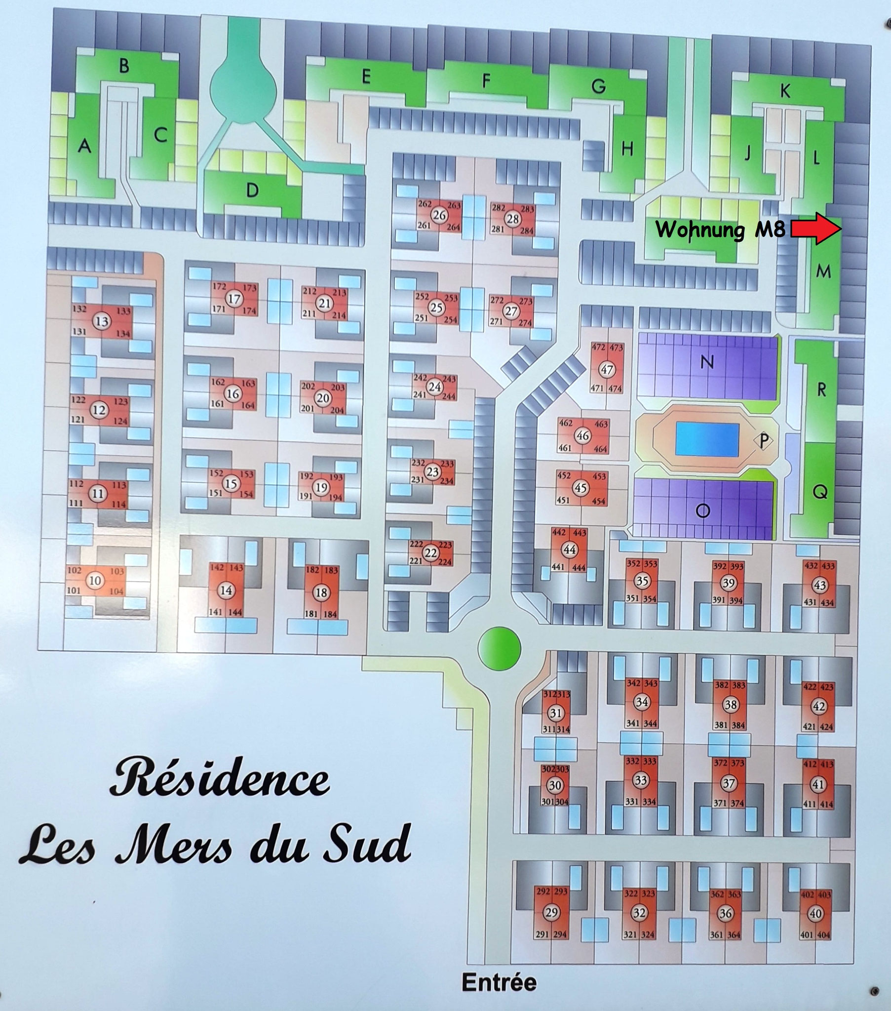 Plan de la résidence