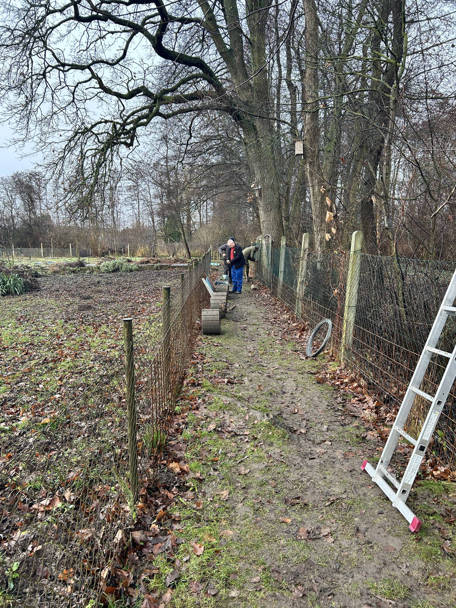 die Helfer bei der Arbeit