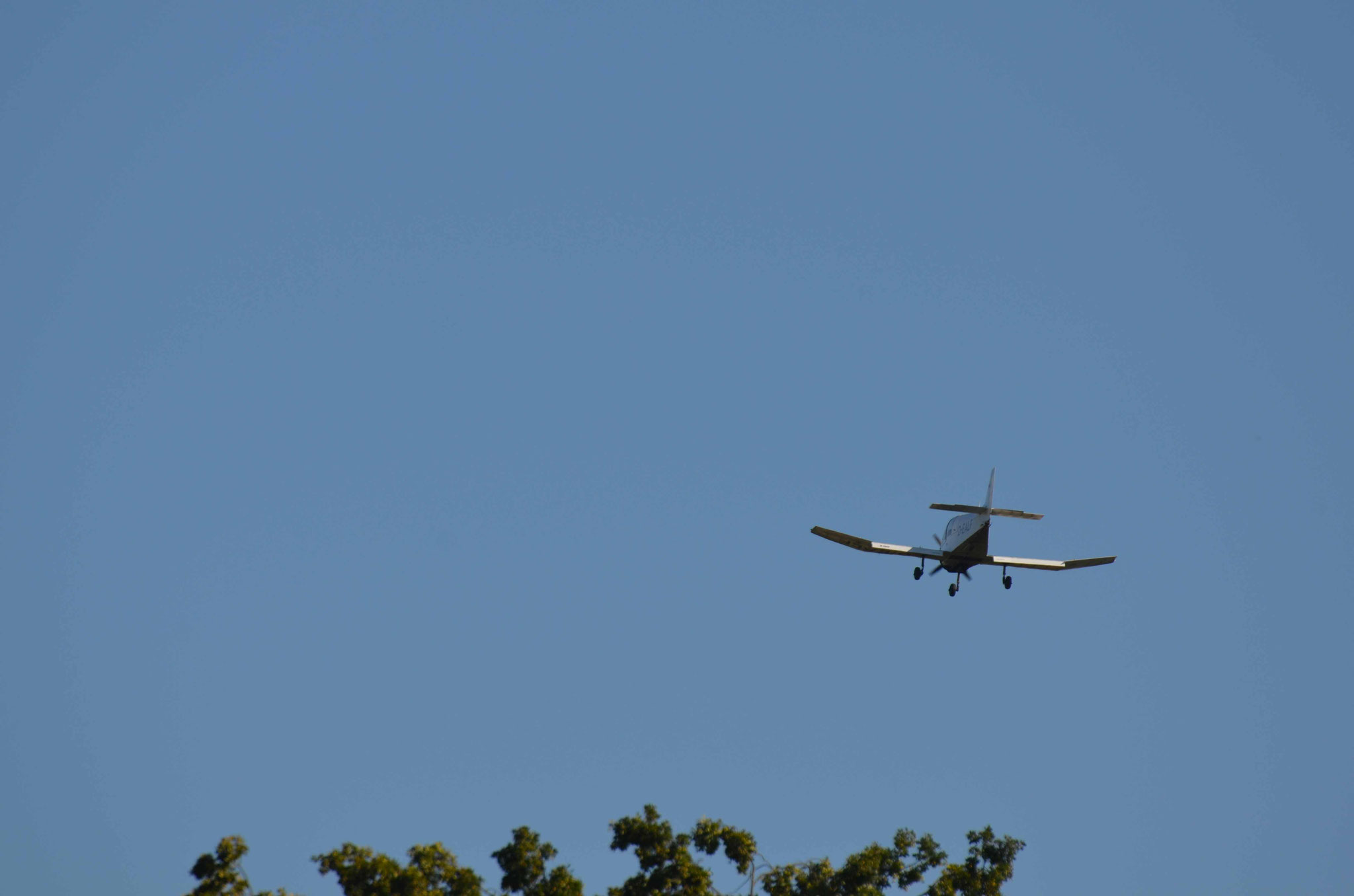 die Flieger sind bei schönem Wetter immer aktiv