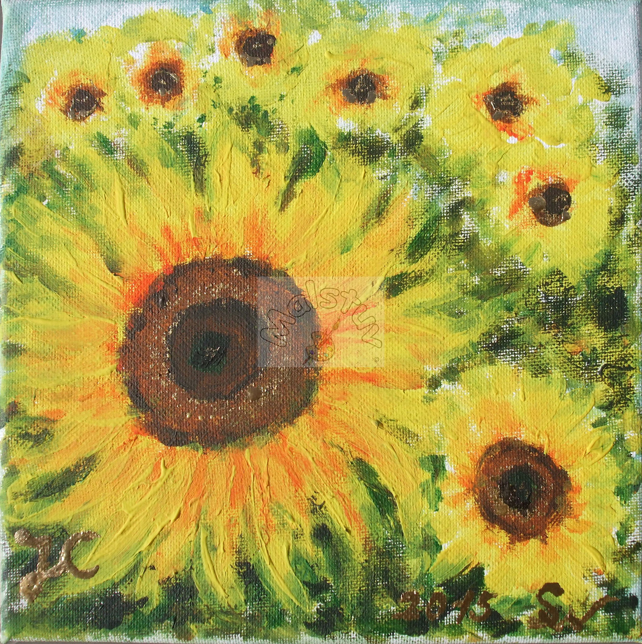 Sonnenblumen 02  (20x20)