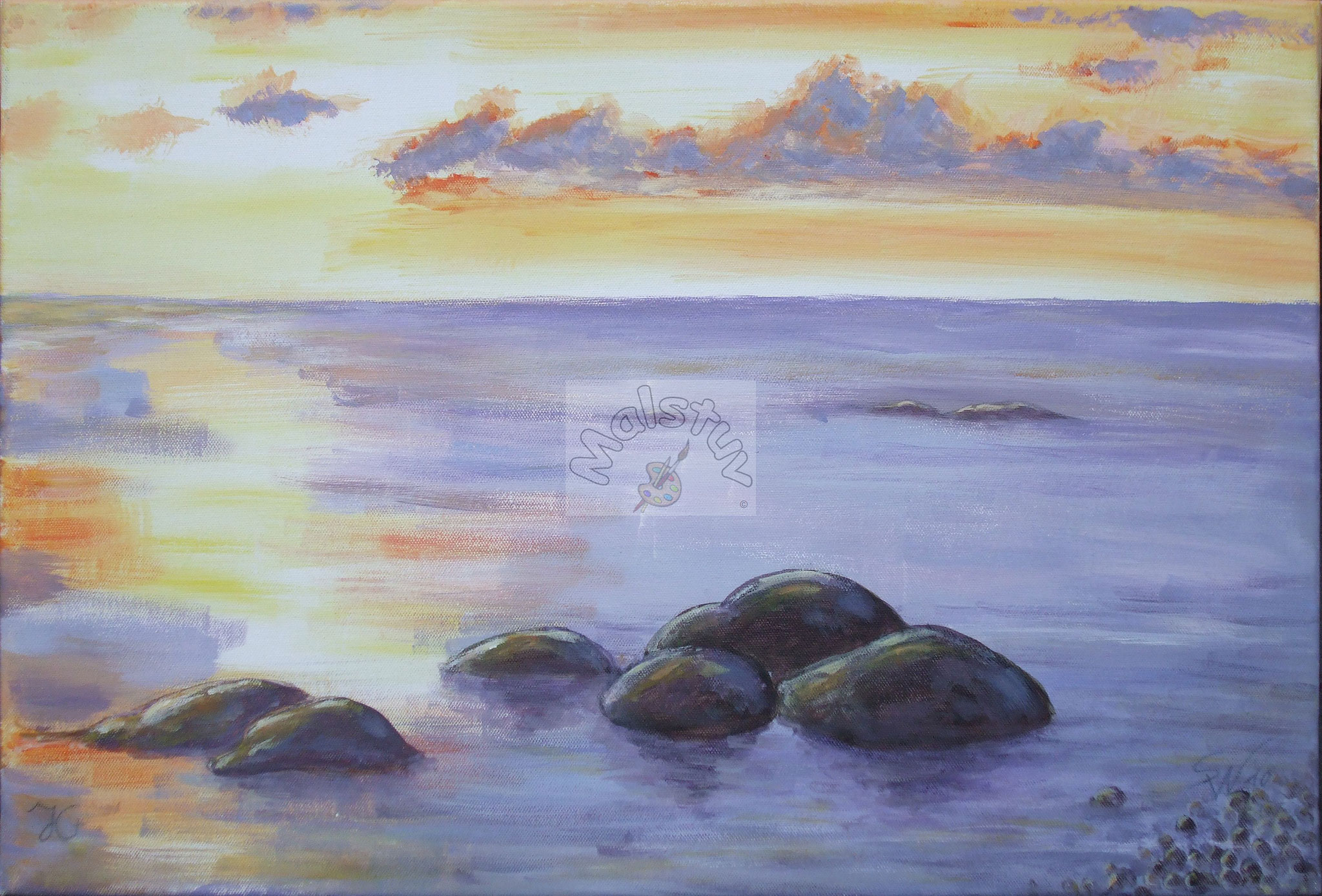 Stimmung am Meer 03 - Steine im Wasser