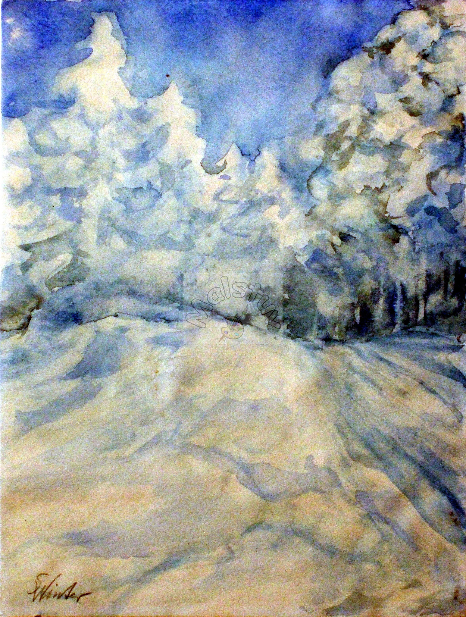 Landschaft 10 - Schnee-Wald