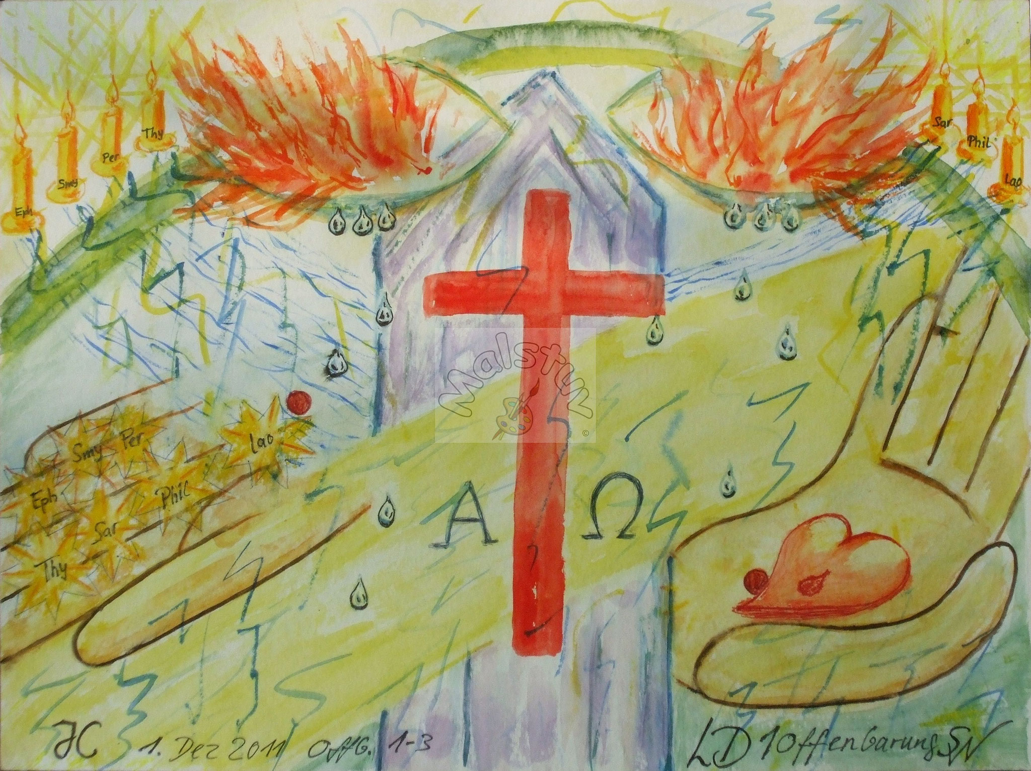 Offenbarung 1 02 (Aquarell)