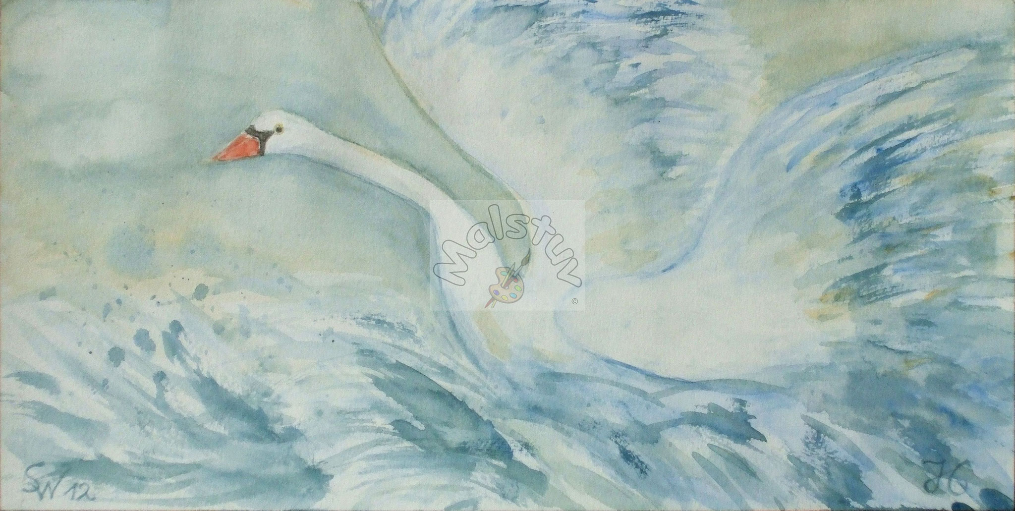 Schwan 01 - Landung