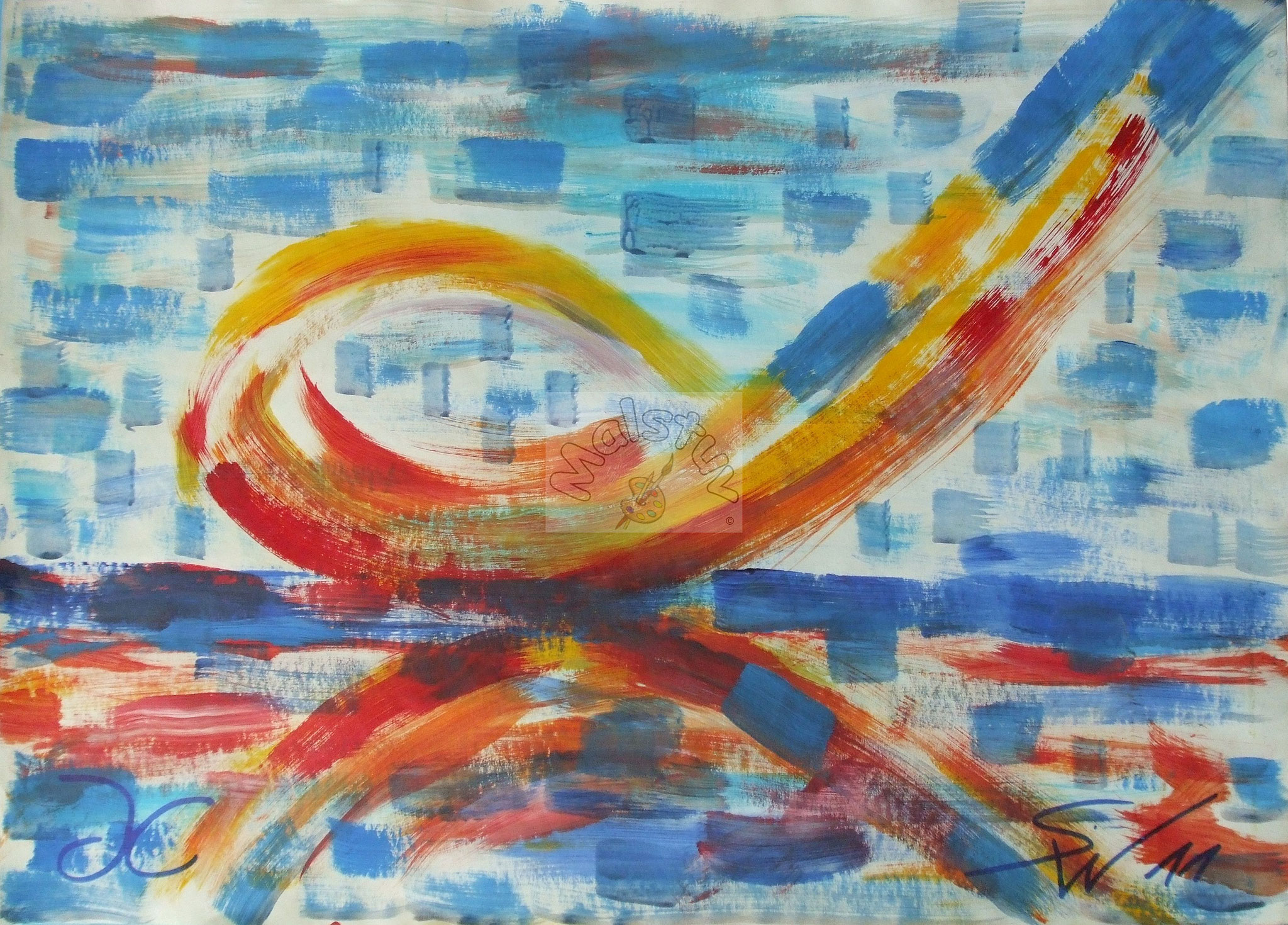 Spiegelung auf Wasser 02 - Schwimmbad