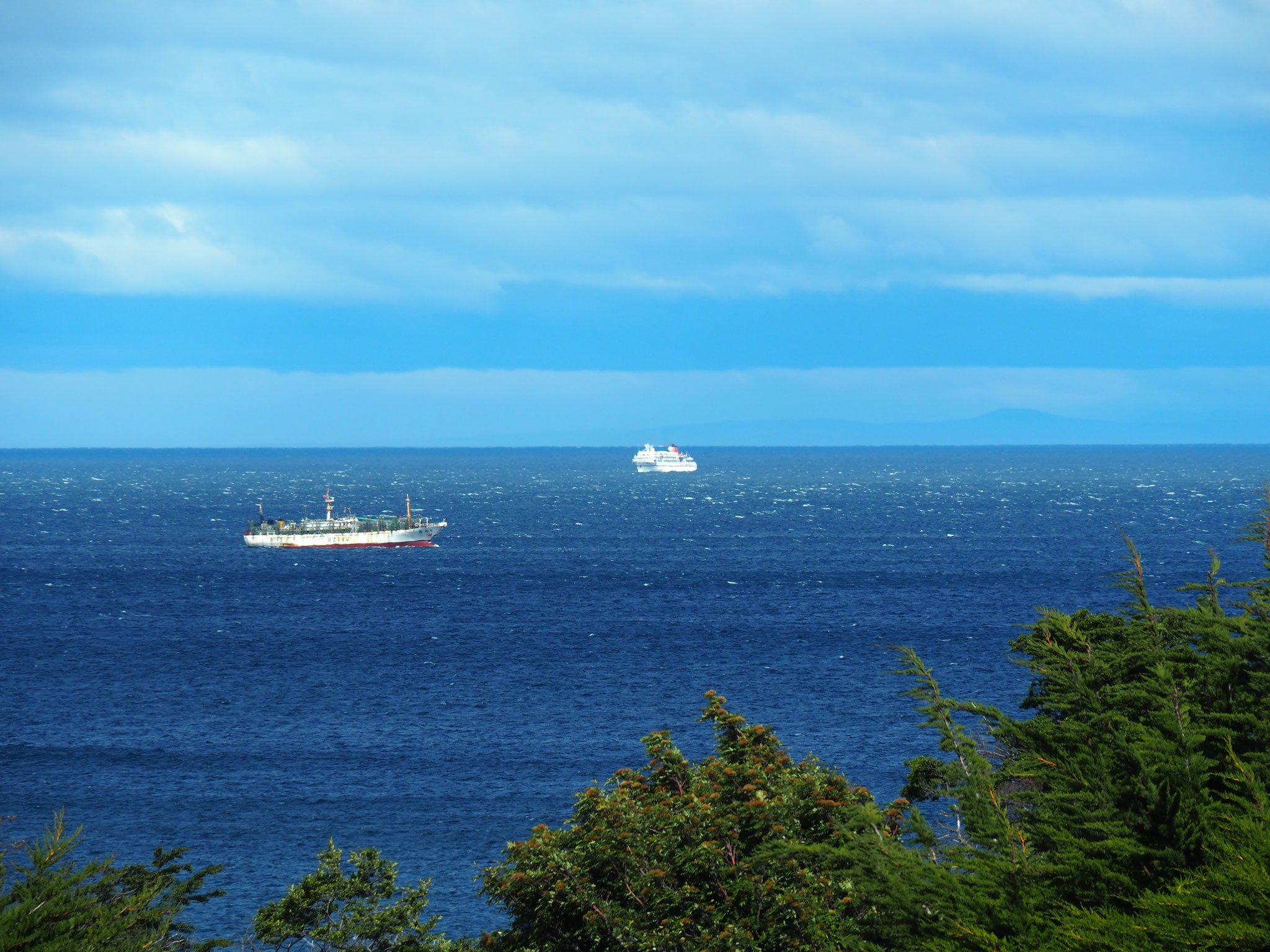 ... die MS Bremen aus der Ferne