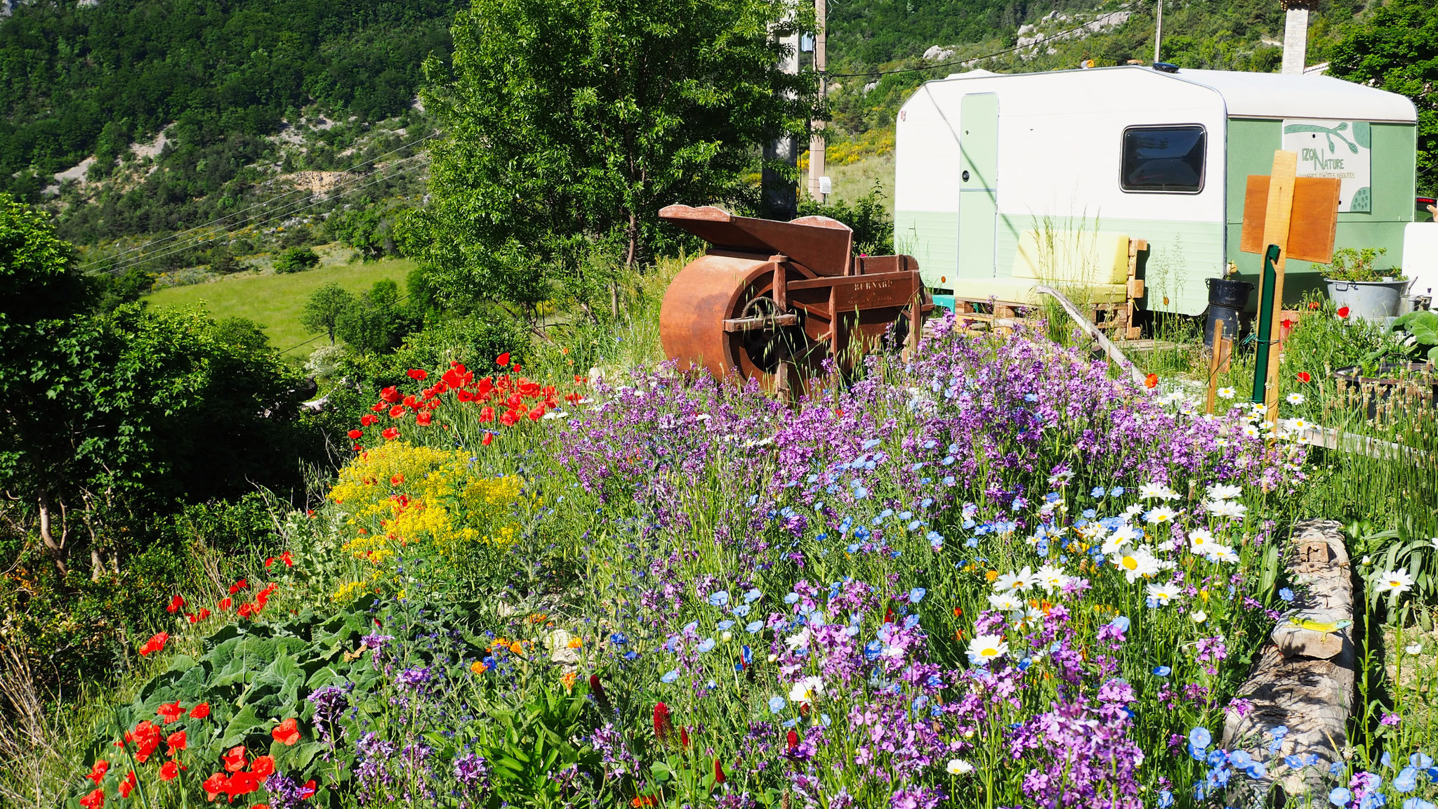 La caravane Into the Wild. Izon Nature : hébergements, chambres et table d'hôtes insolites et écoresponsables dans la Drôme provençale, trek dans la Méouge