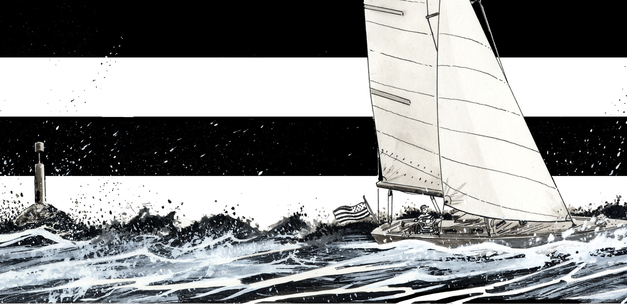 dessin, filmo,humour, bateau, voilier, marin, navigation, mer, bretagne, marine