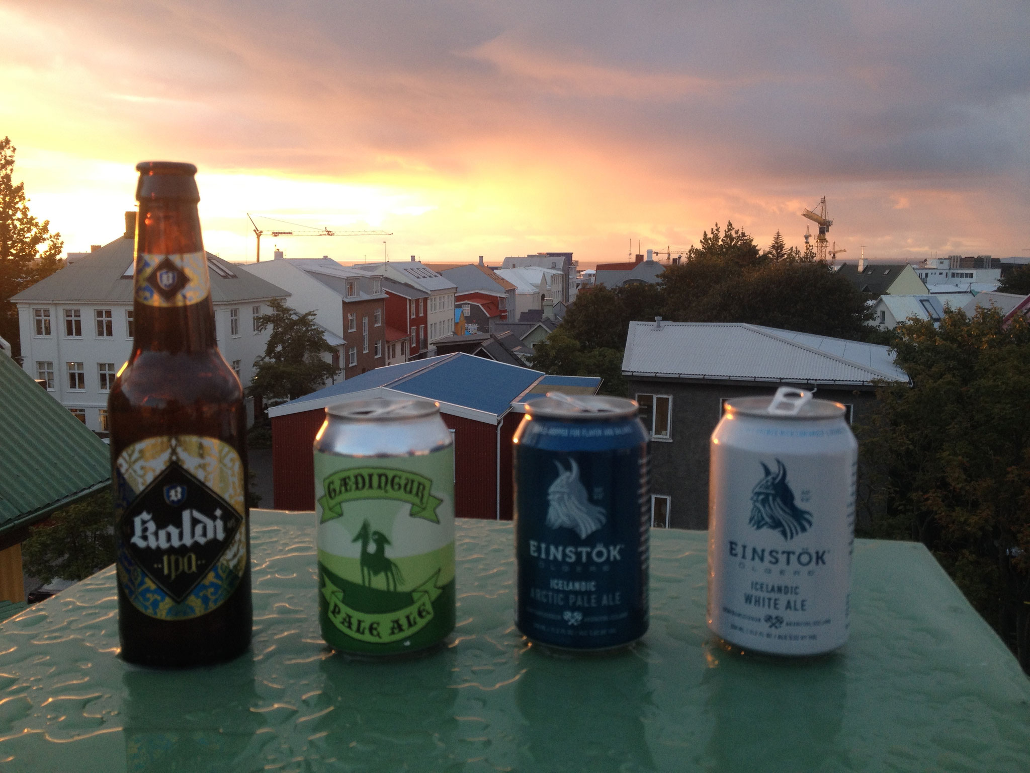 Sunset rooftop beers 