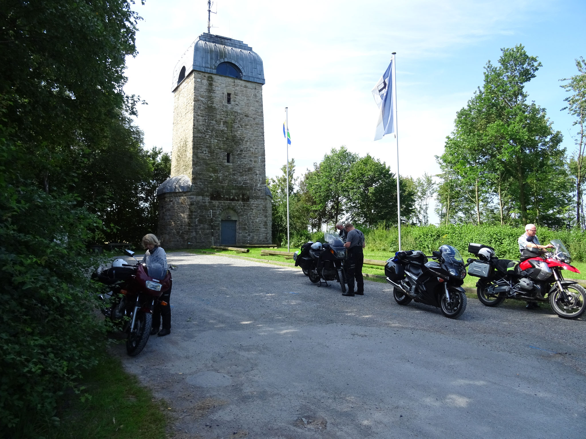 Erste Rast am Bismarkturm bei Soest