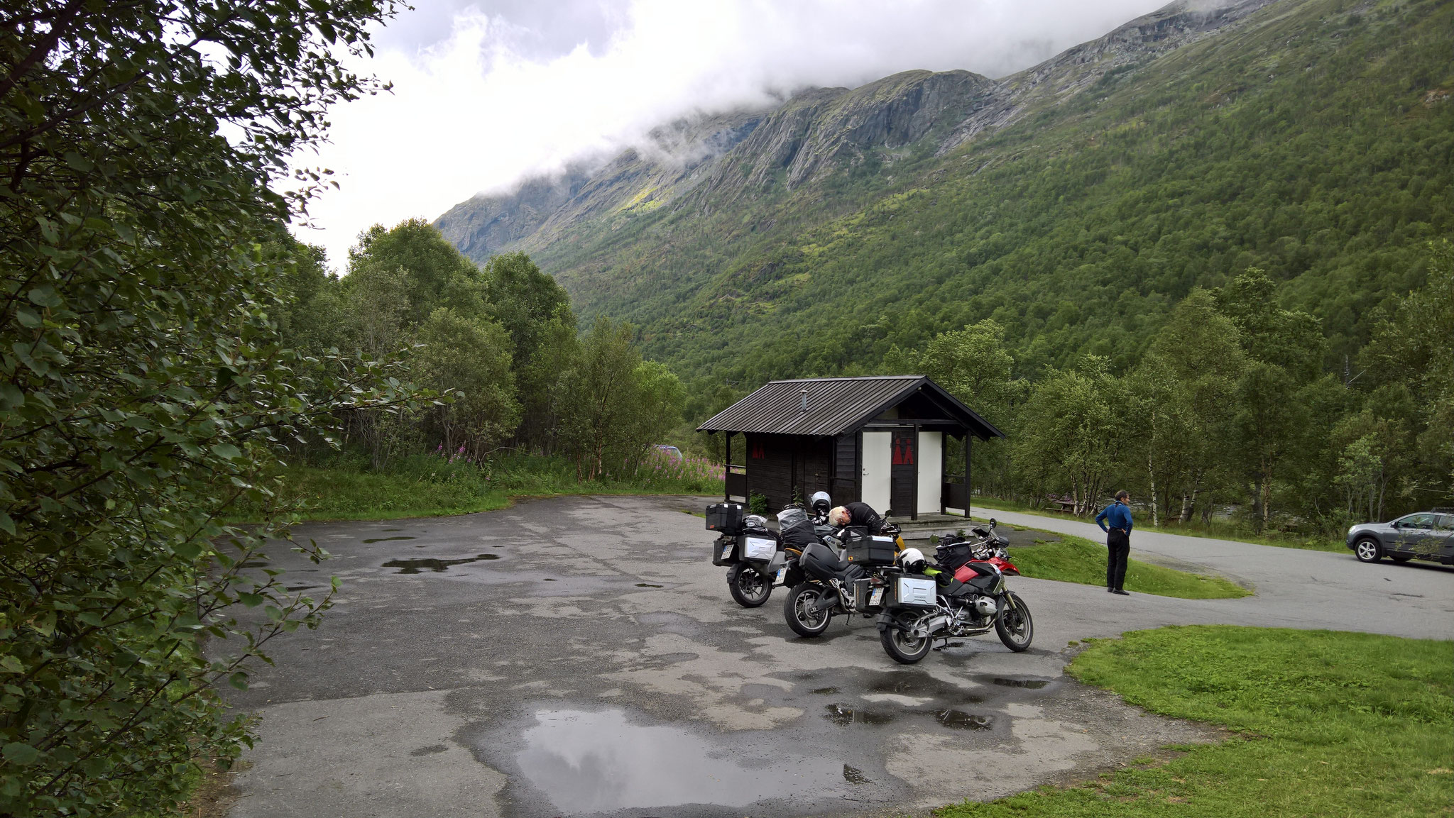 Pause anstatt am Magalaupet-Wasserfall