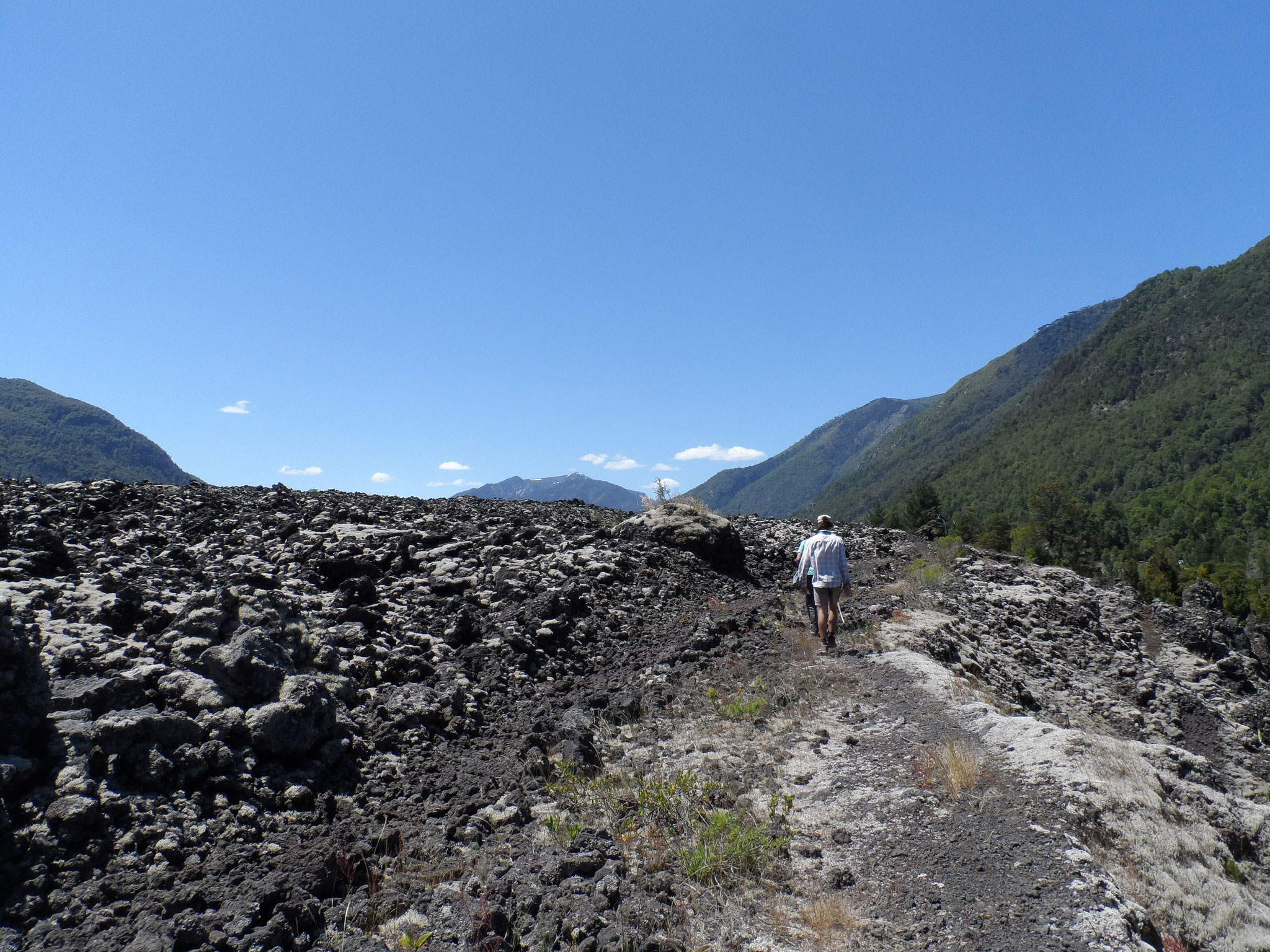 les restes de laves de l'éruption de 1950