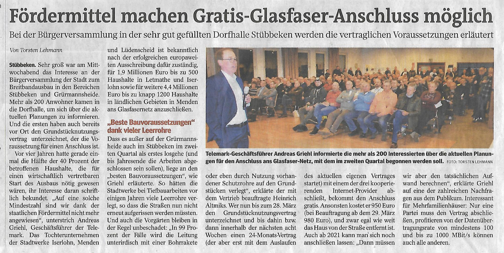 Gratis Glasfaser 