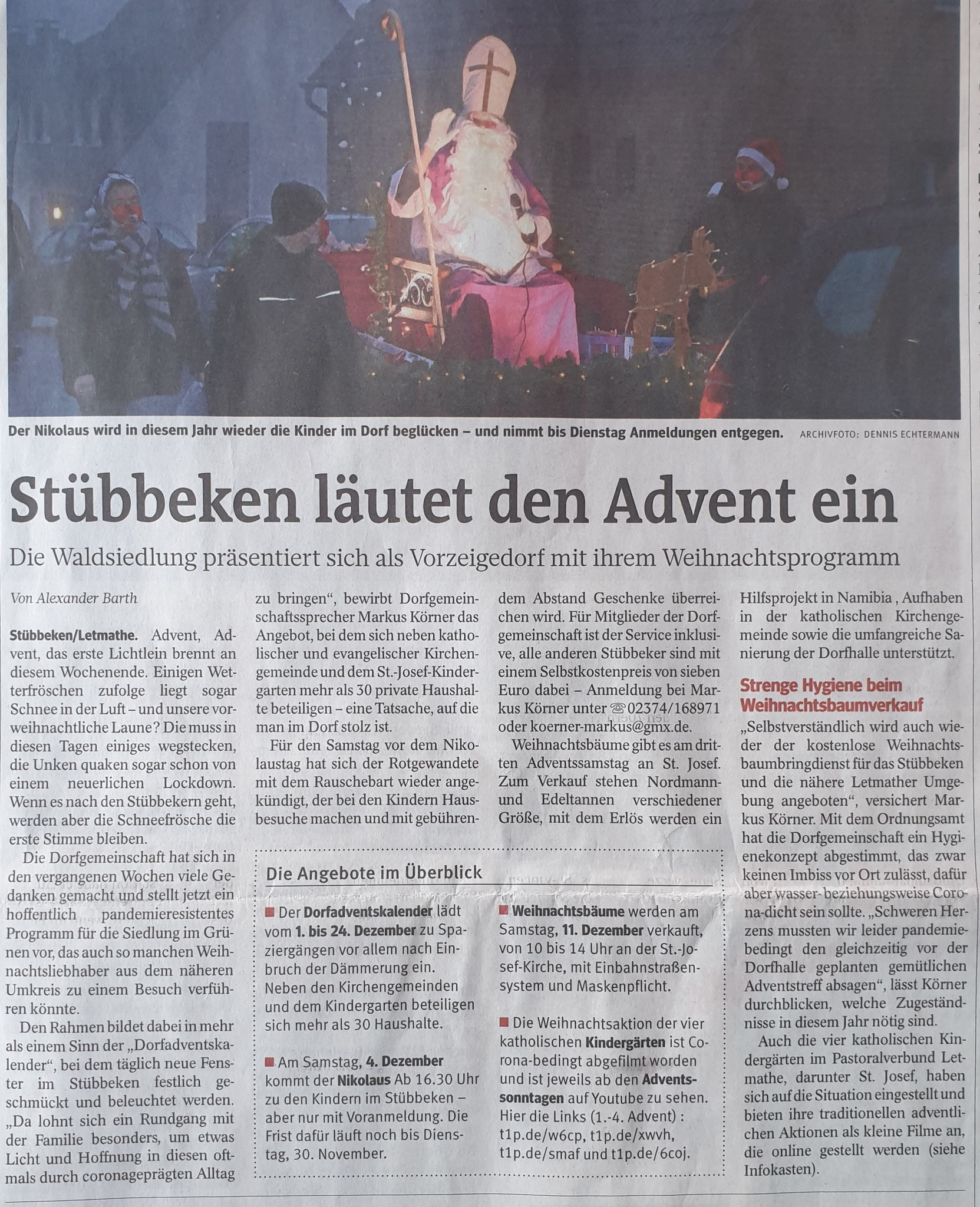 Stübbeken läutet den Advent 2021  ein