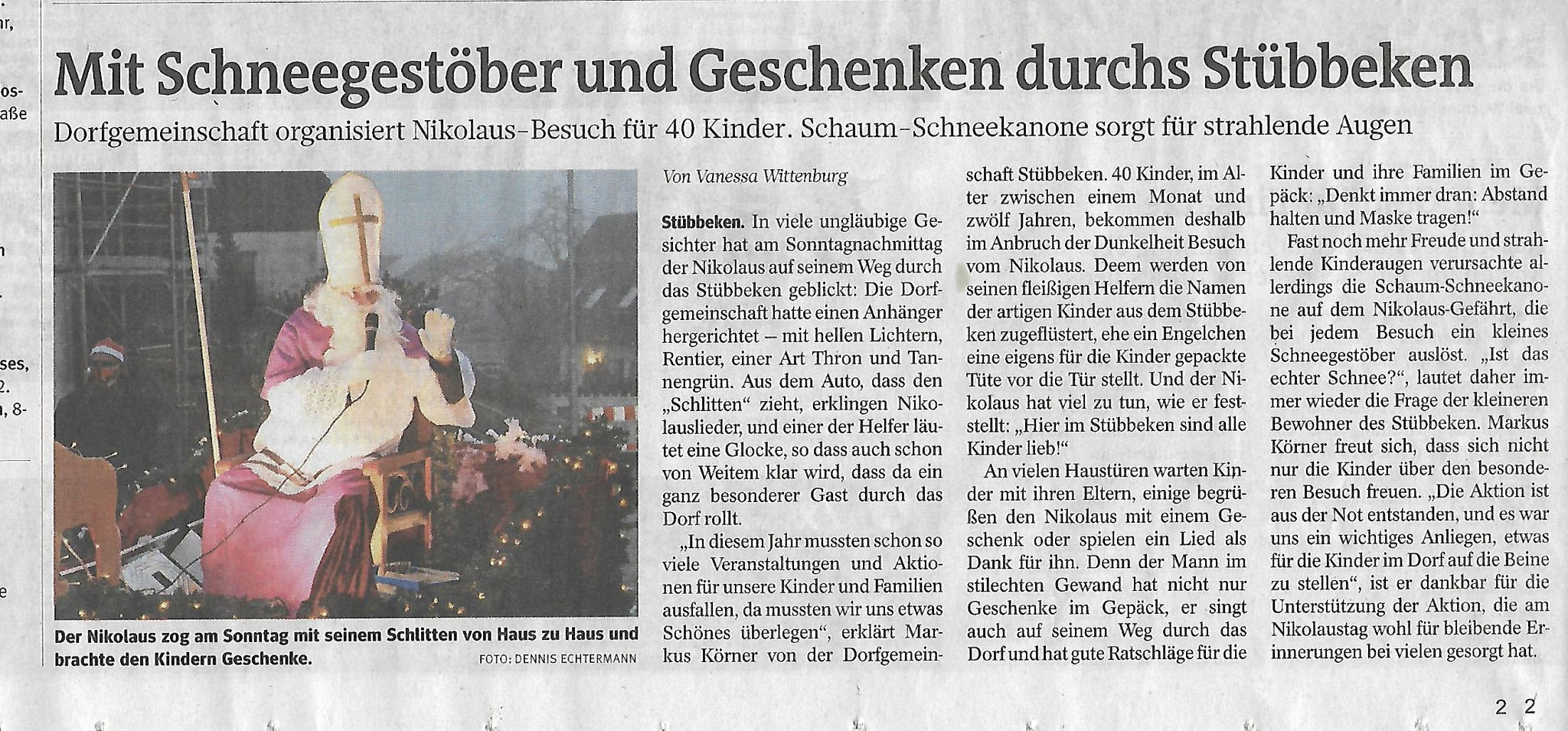 Nikolaus im Schneegestöber 2020