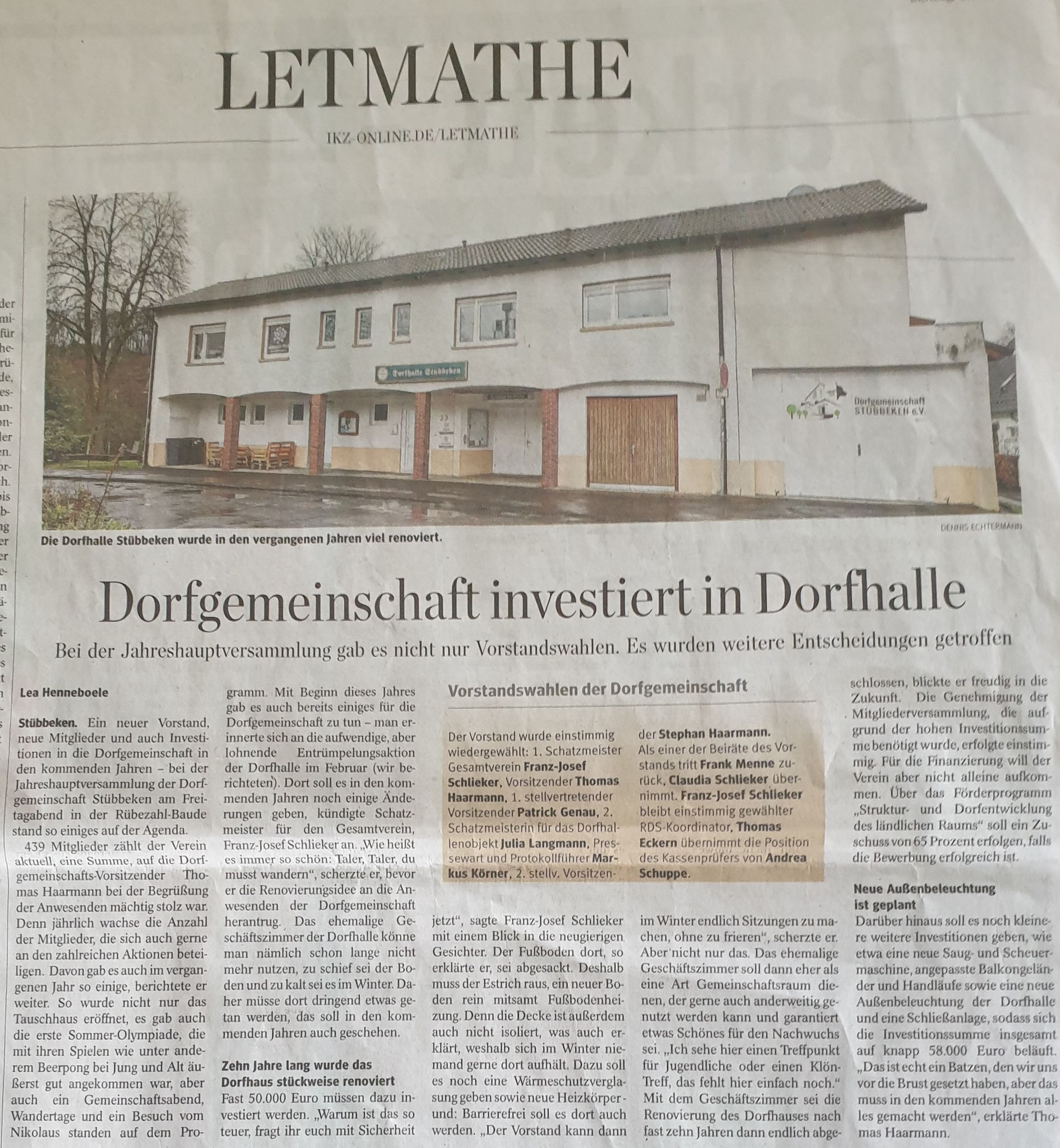 2024.04.12 Dorfgemeinschaft investiert in Dorfhalle