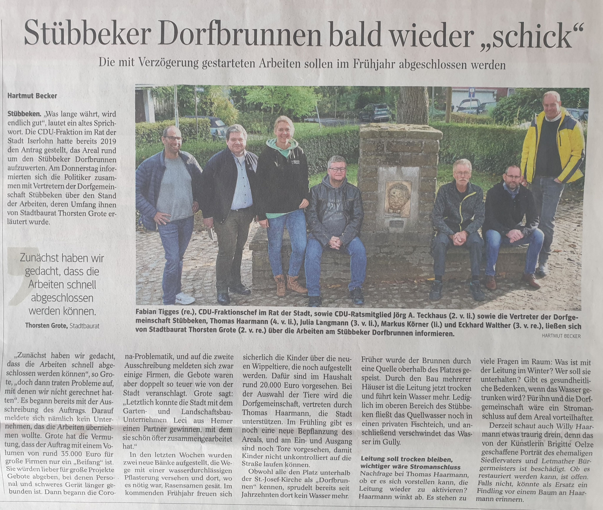 Renovierung Areal um den Dorfbrunnen 2022
