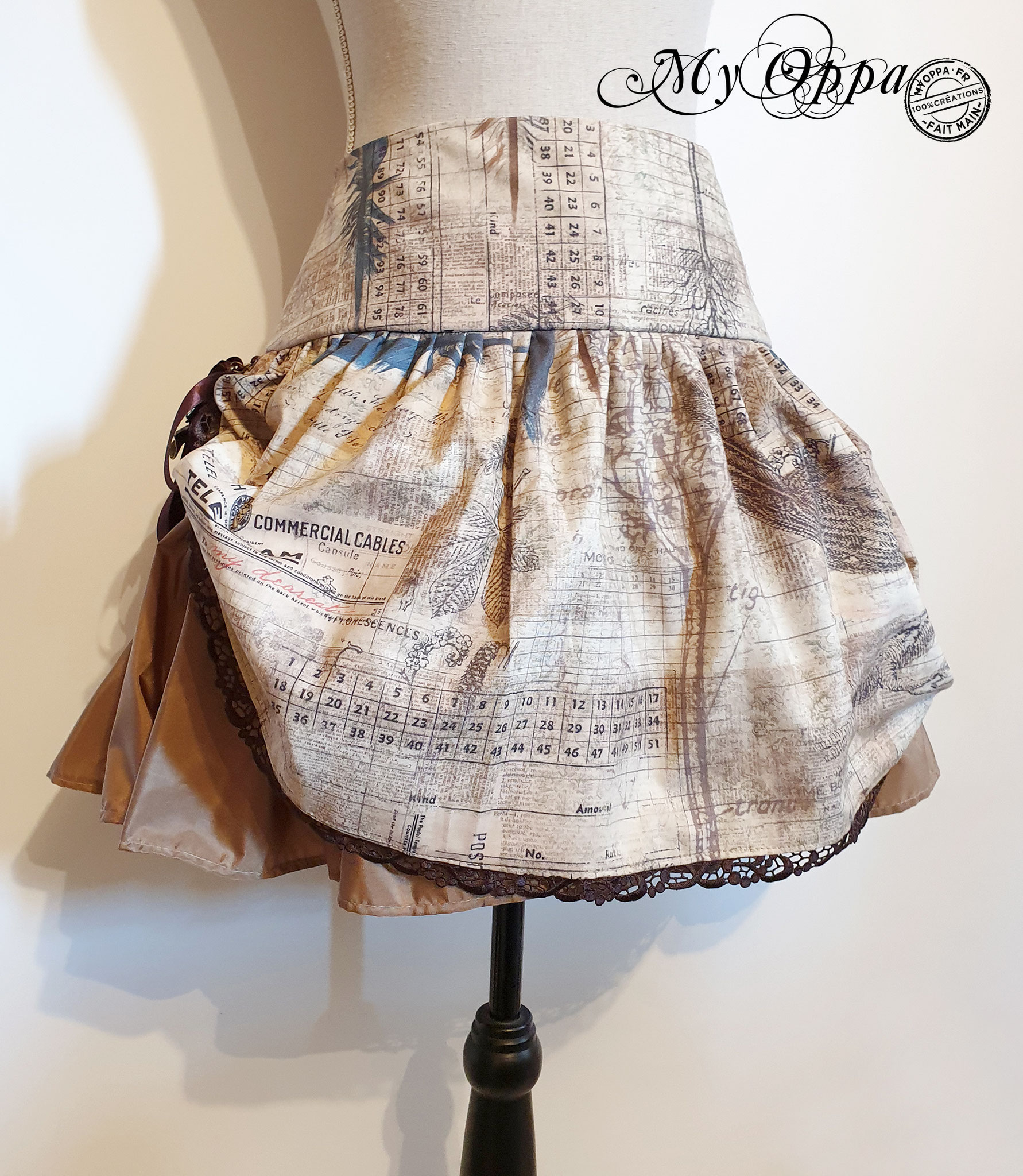 jupe creation steampunk oiseaux my oppa curiosity