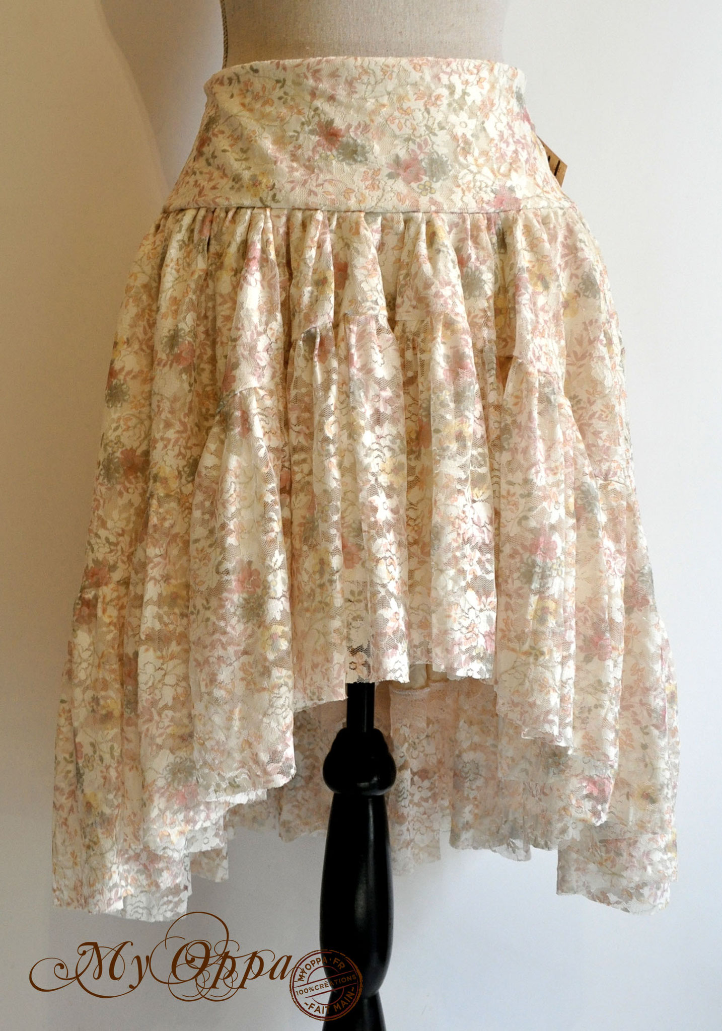 creation my oppa mori skirt flowers lace dentelle
