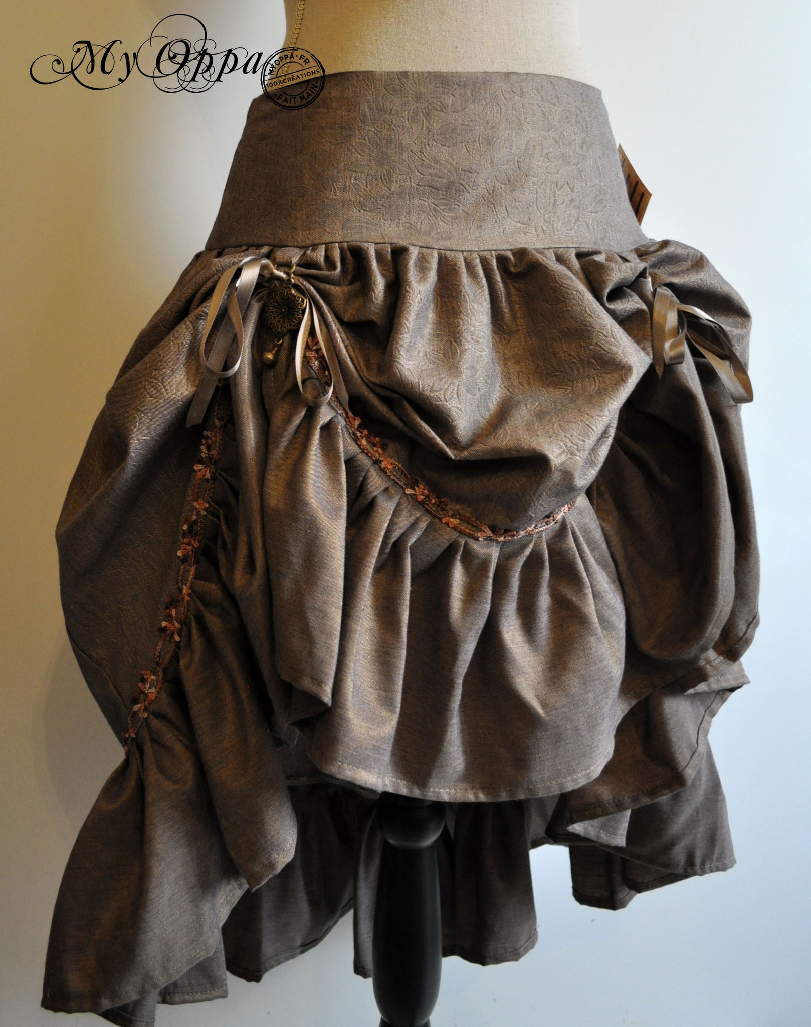 jupe double face automne lady mori skirt my oppa creation 