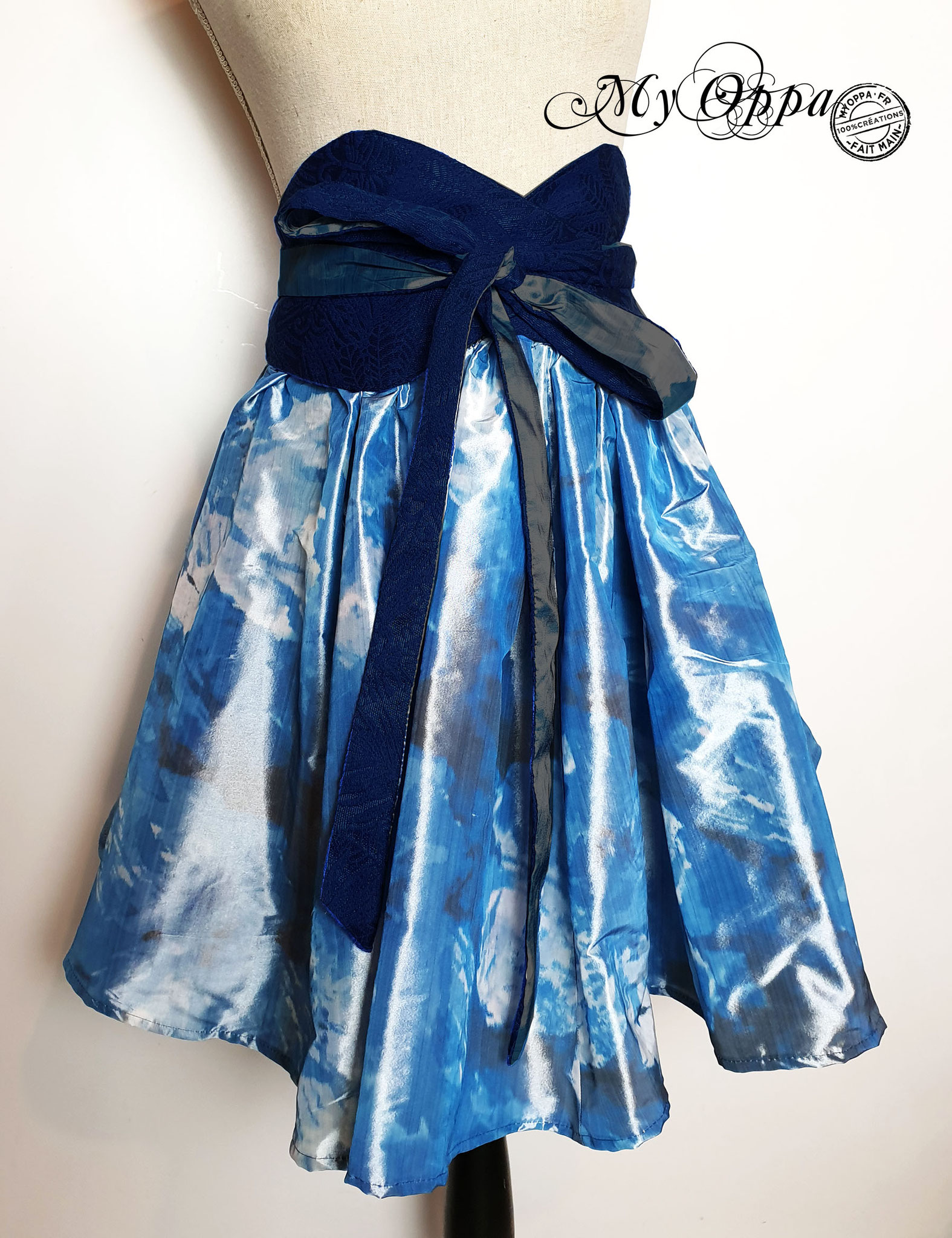 creation my oppa jupe bleu été 
