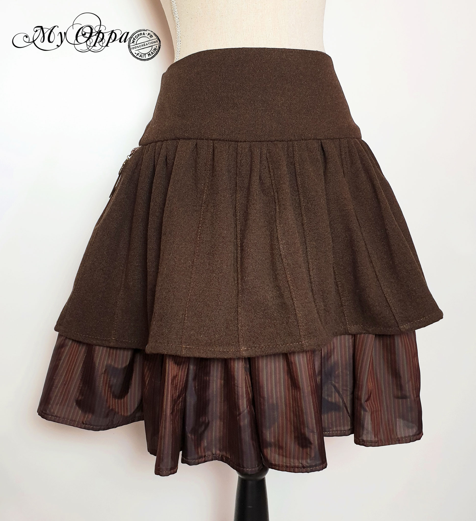 Creation my oppa steampunk laine skirt 