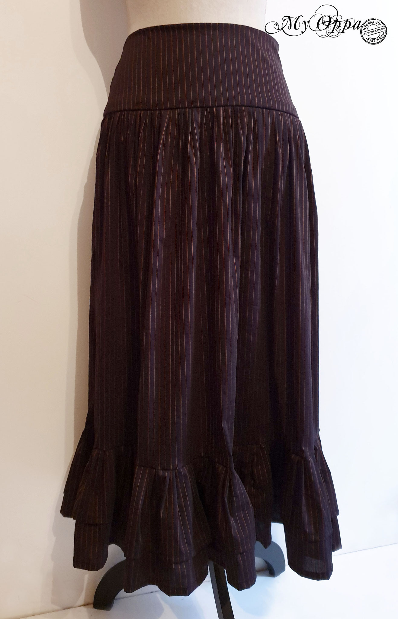 creation my oppa skirt steampunk clothes fashion costume stripe