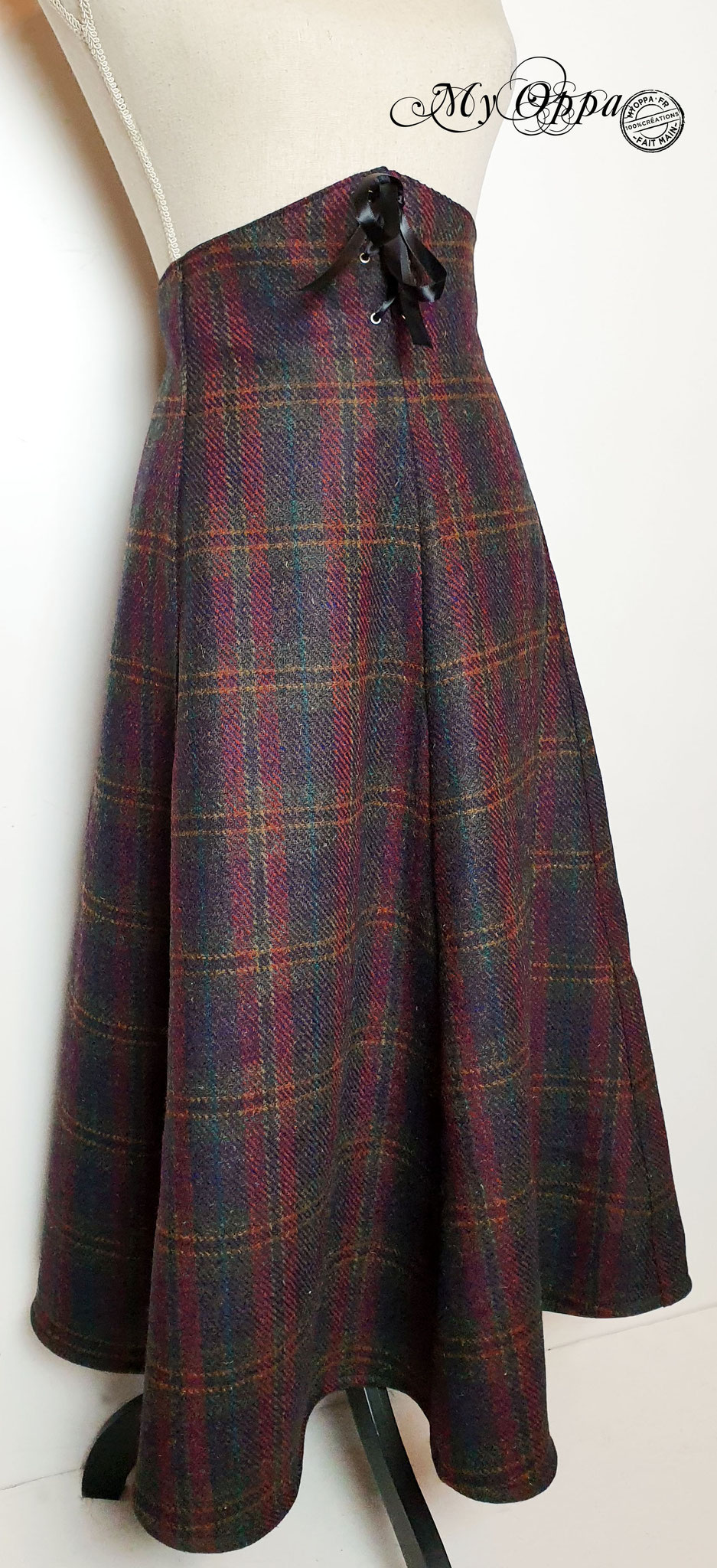 jupe steampunk creation my oppa tartan lainage