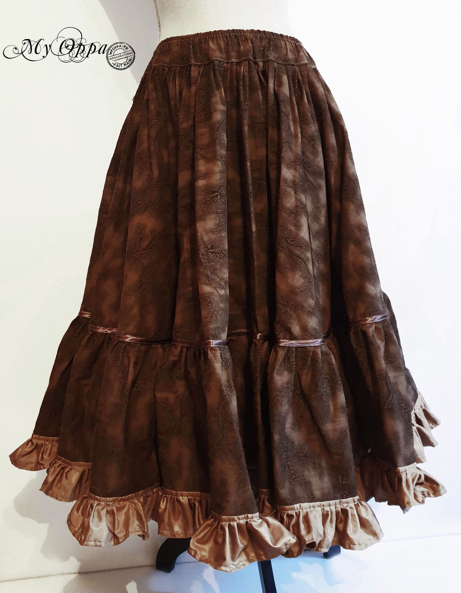 jupe marron réversible steampunk My oppa
