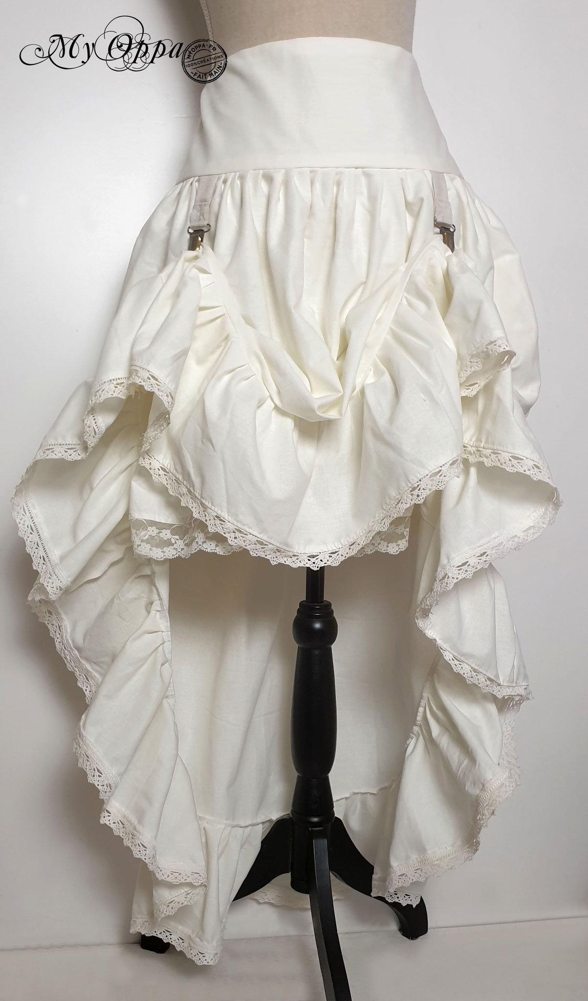 My Oppa creation jupe asymetrique mariage relevée Steampunk boheme victorien danse spectacle, wedding Skirt Bohemian Victorian Dance