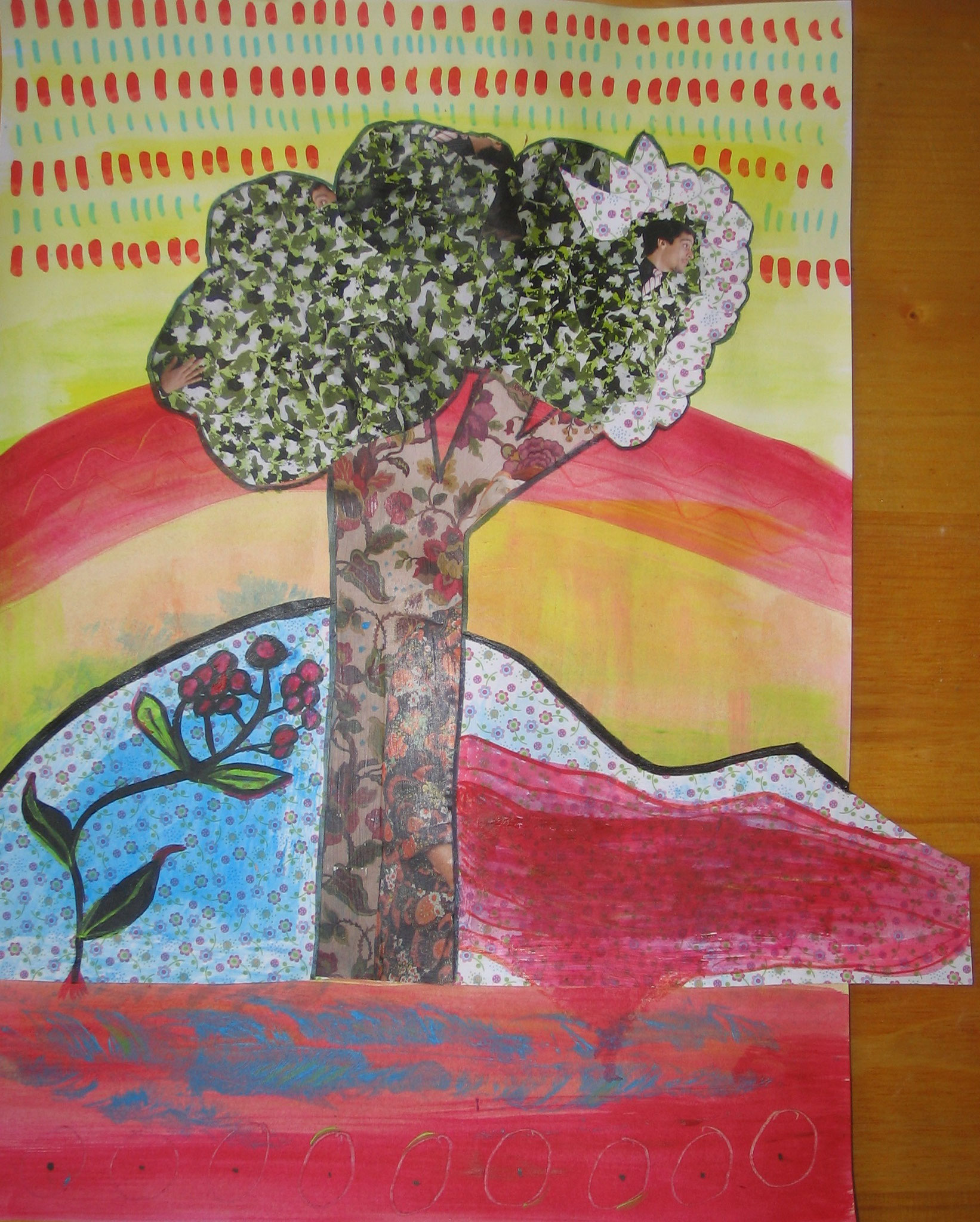 Schaut ein Baum (Collage auf Papier)