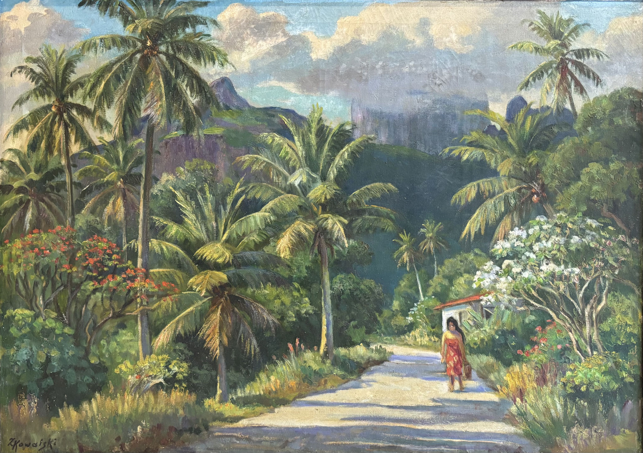 N°5280 Zygmunt KOWALSKI (1923-2011) Paysage à Bora Bora HST 50x70