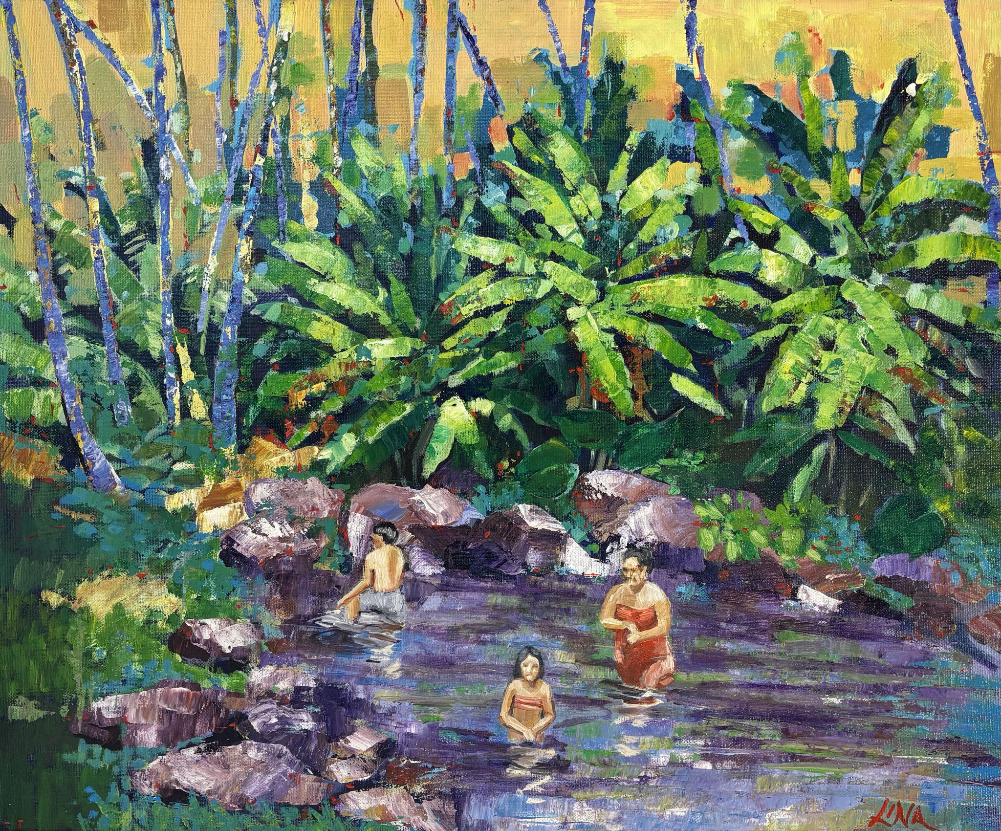 N°4259 LINA La piscine de Nina HST 60x50 2024