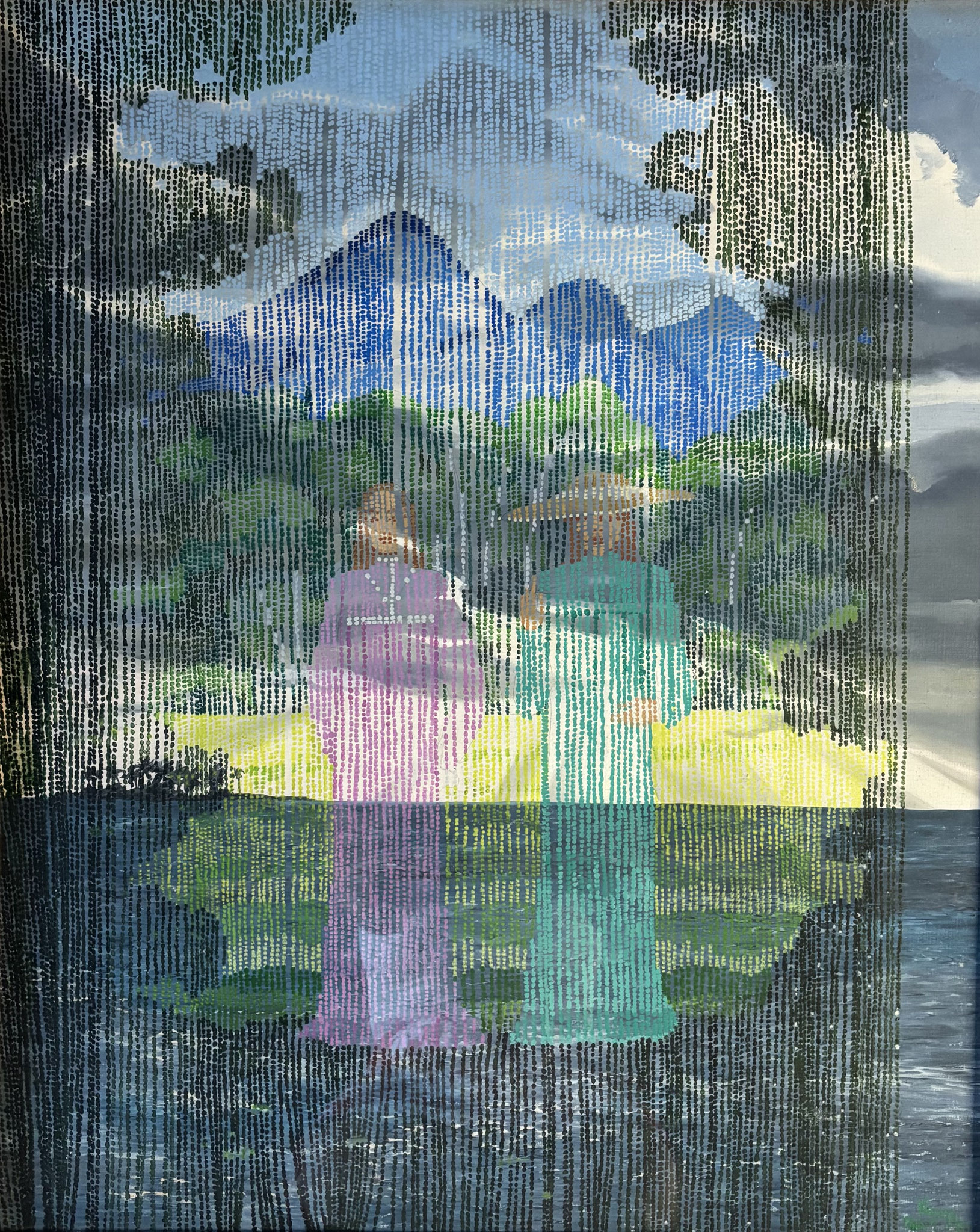 N°4830 VAEA Sylvain (1950-2024) Rideau sur la nature  AST 73x60 1979