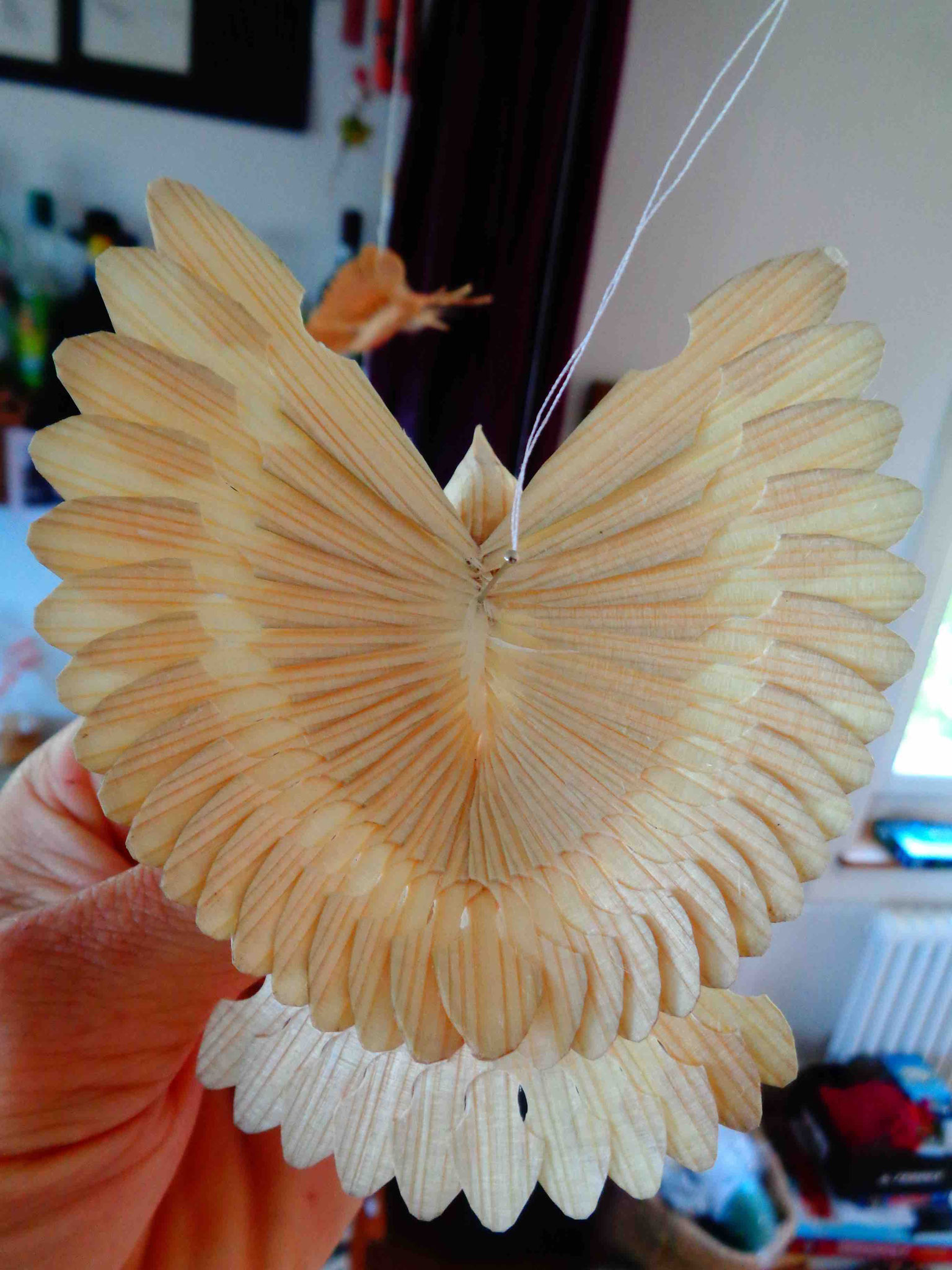 Fächervogel, Fanbird, schnitzen, Handwerkskunst, Kunst, Kurs, Spiez, Holzflickwerk, Weiterbildung, Handwerk