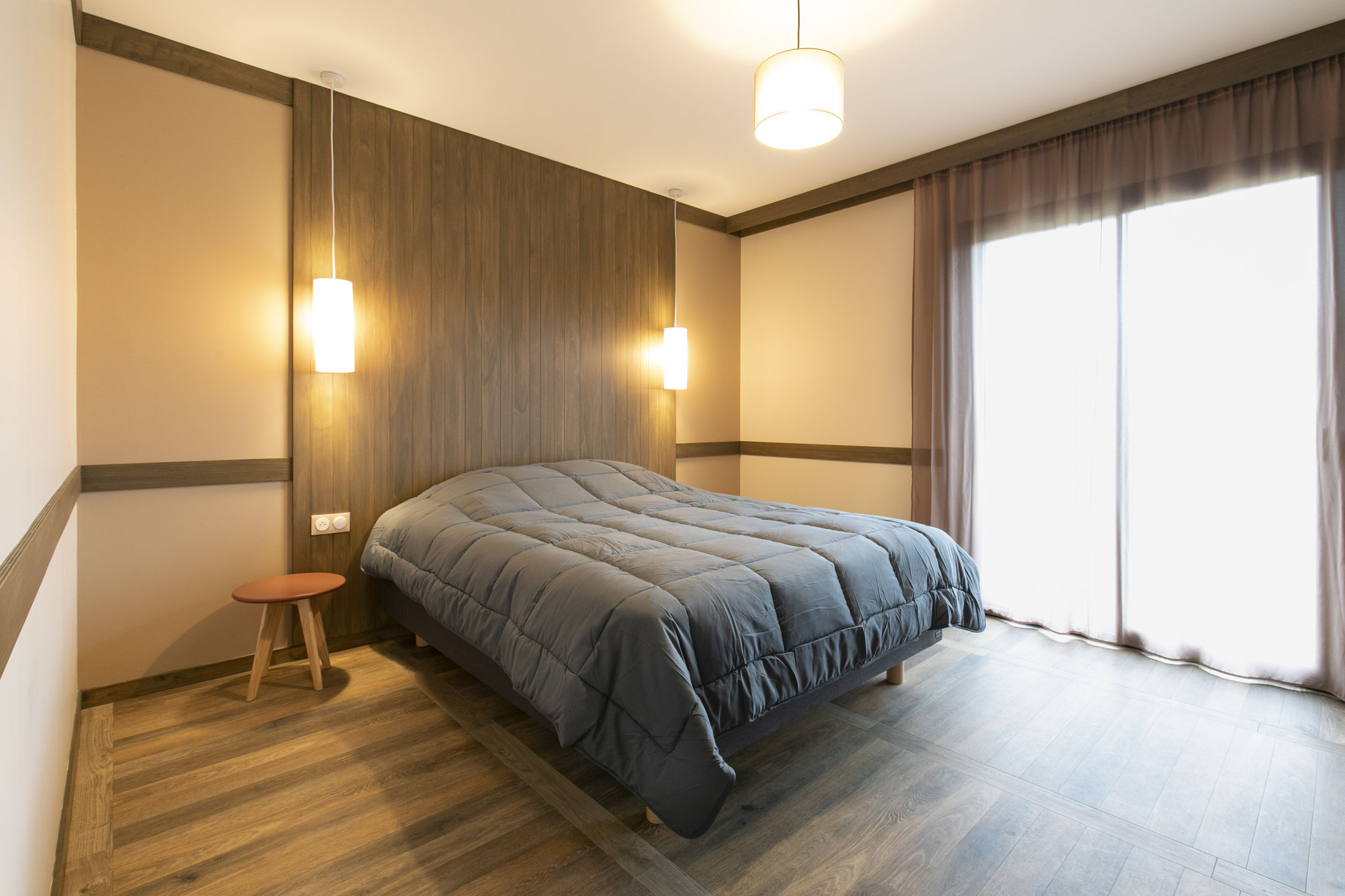 Chambre double du grand gîte 11 personnes, location nature en Limousin