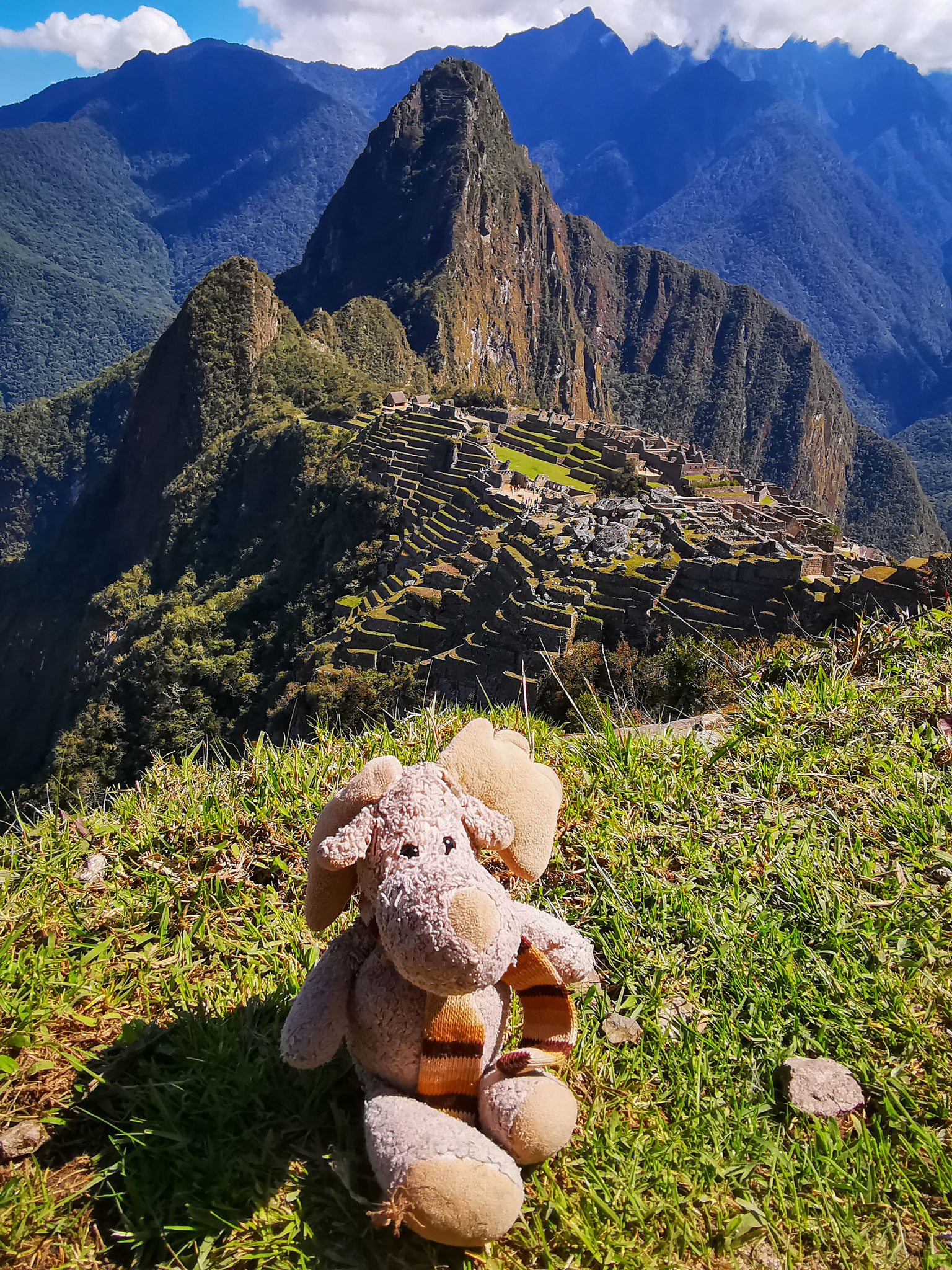 Klassisches Touribild beim Machu Picchu