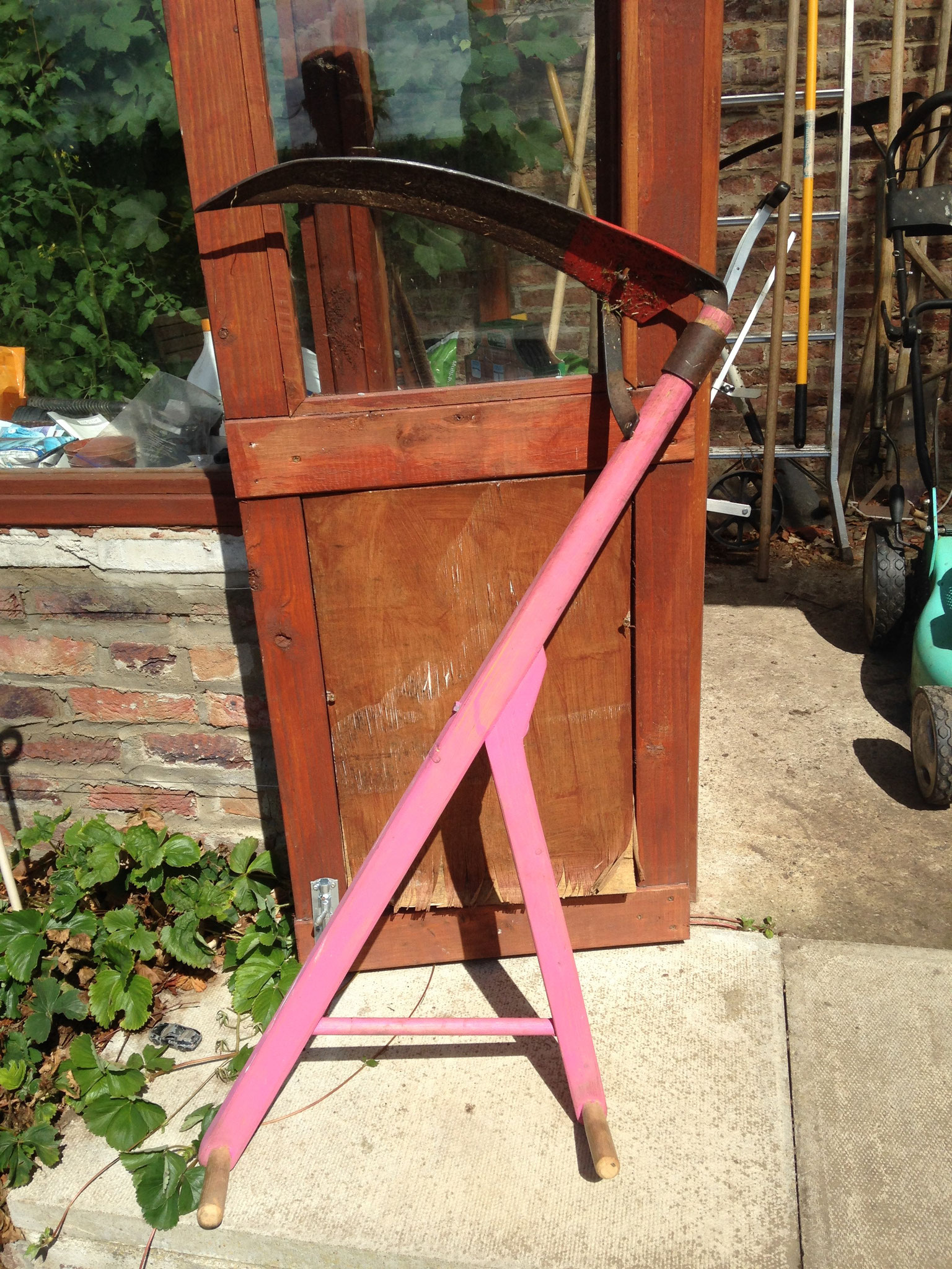 new scythe made by Will Sutherland for Rose