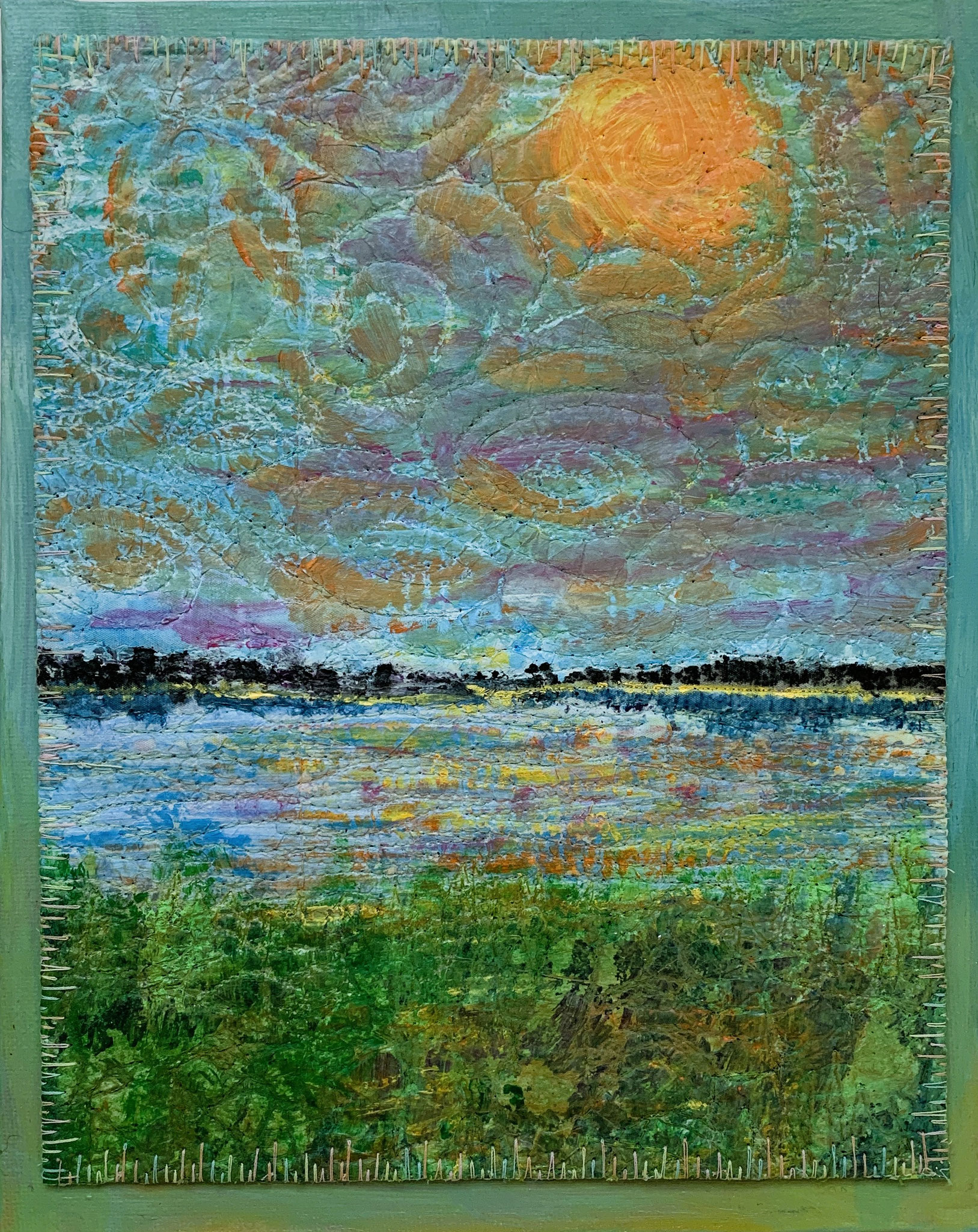 JULIA BAY 2  10 x 8 Fibre mixed media 