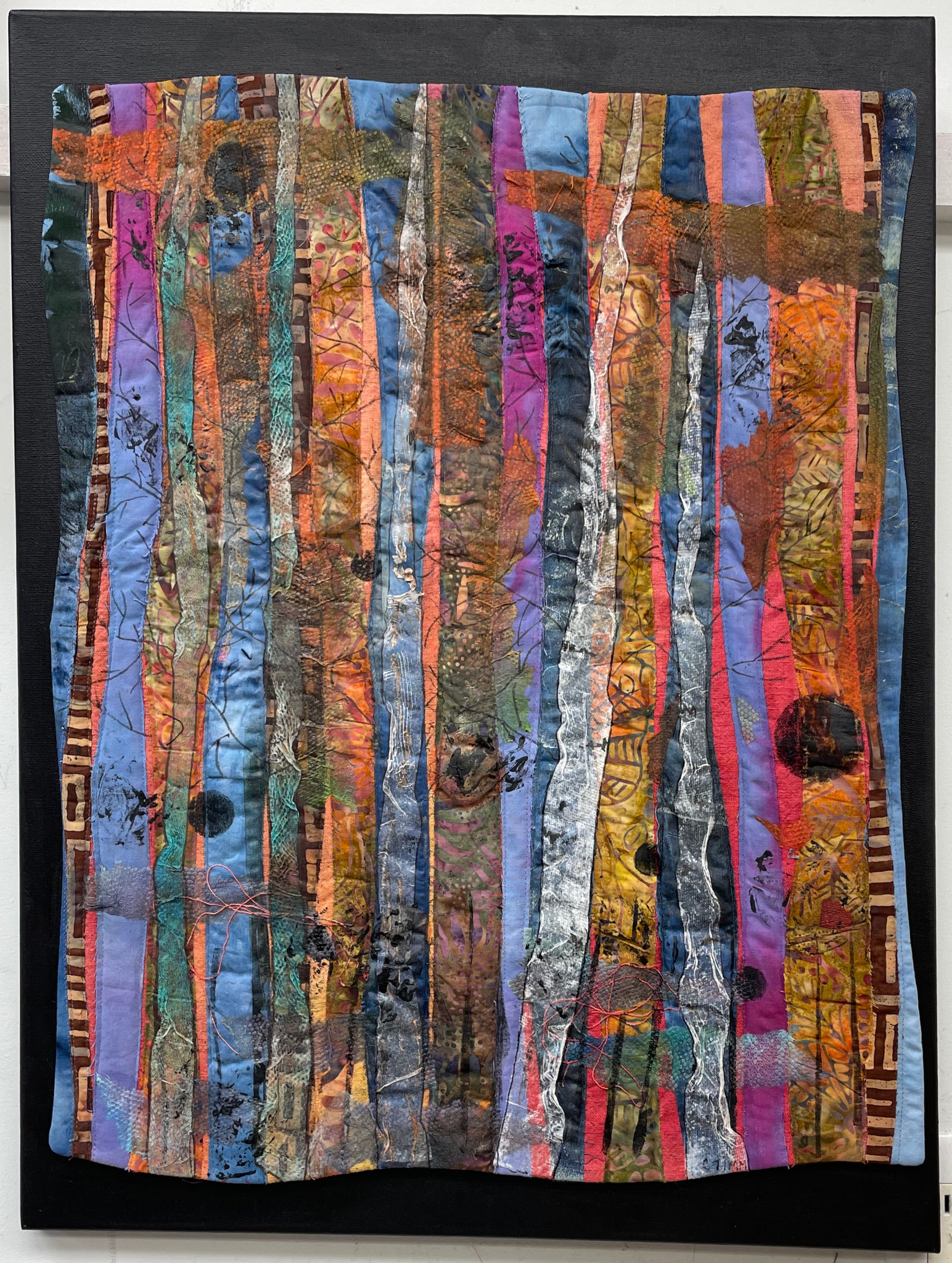 TWILIGHT 24 x 18 fibre mixed media  