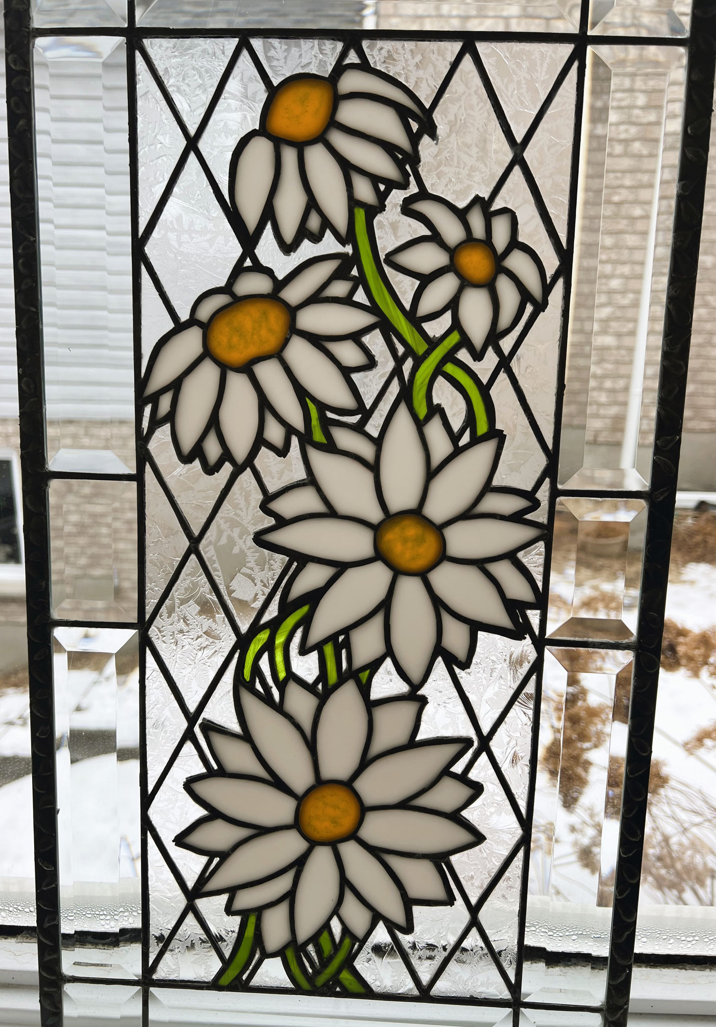 DAISY CHAIN 24 x 13 stained glass 