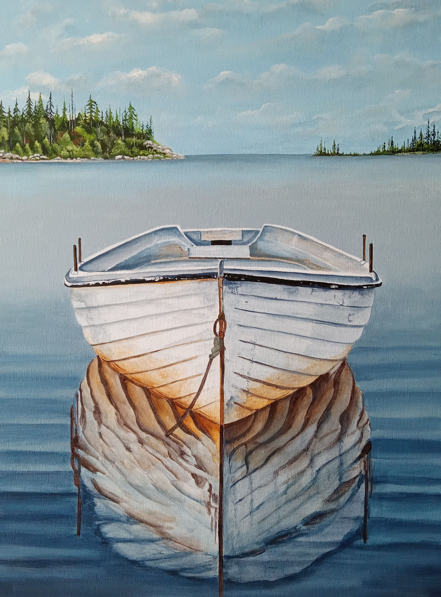 CALM WATERS  24 x 18 acrylic by Danielle LeCorvez