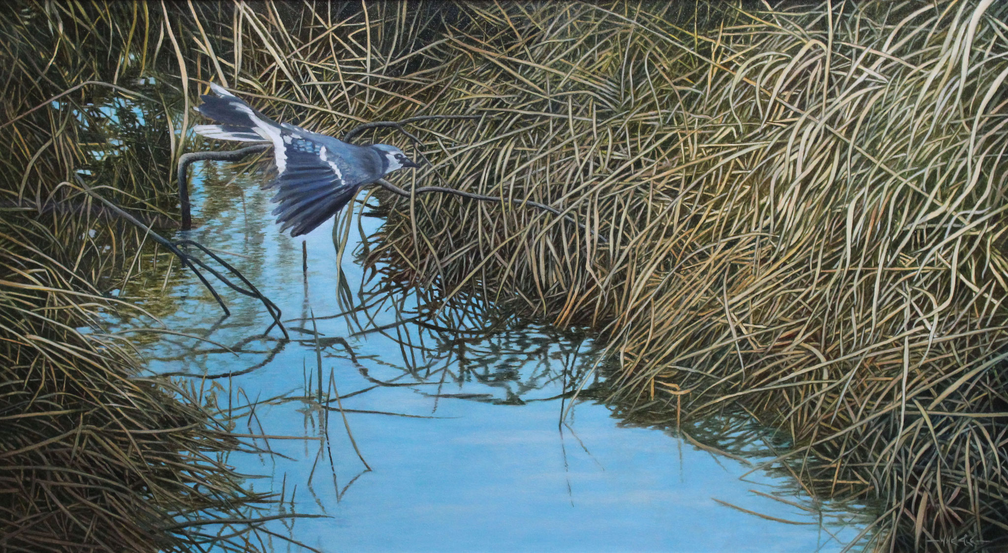 The Creek ,  Ivan Wheale 20 X 36 Oil on canvas