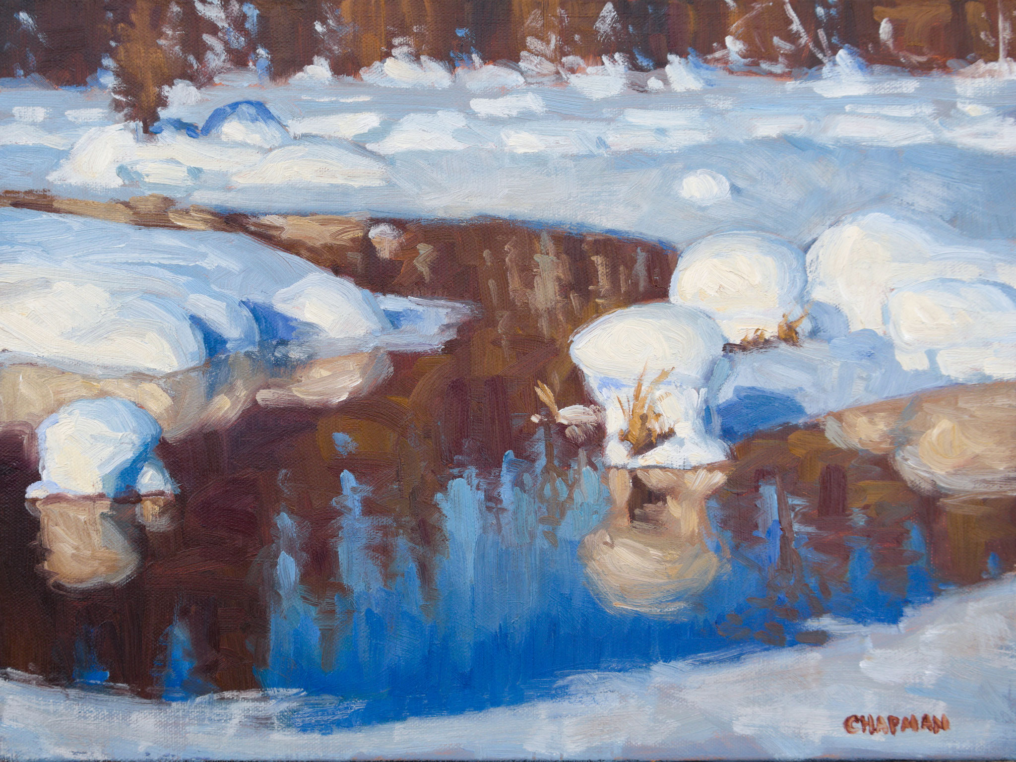 SNOW PILLOWS 12 x 16 oil on canvas 