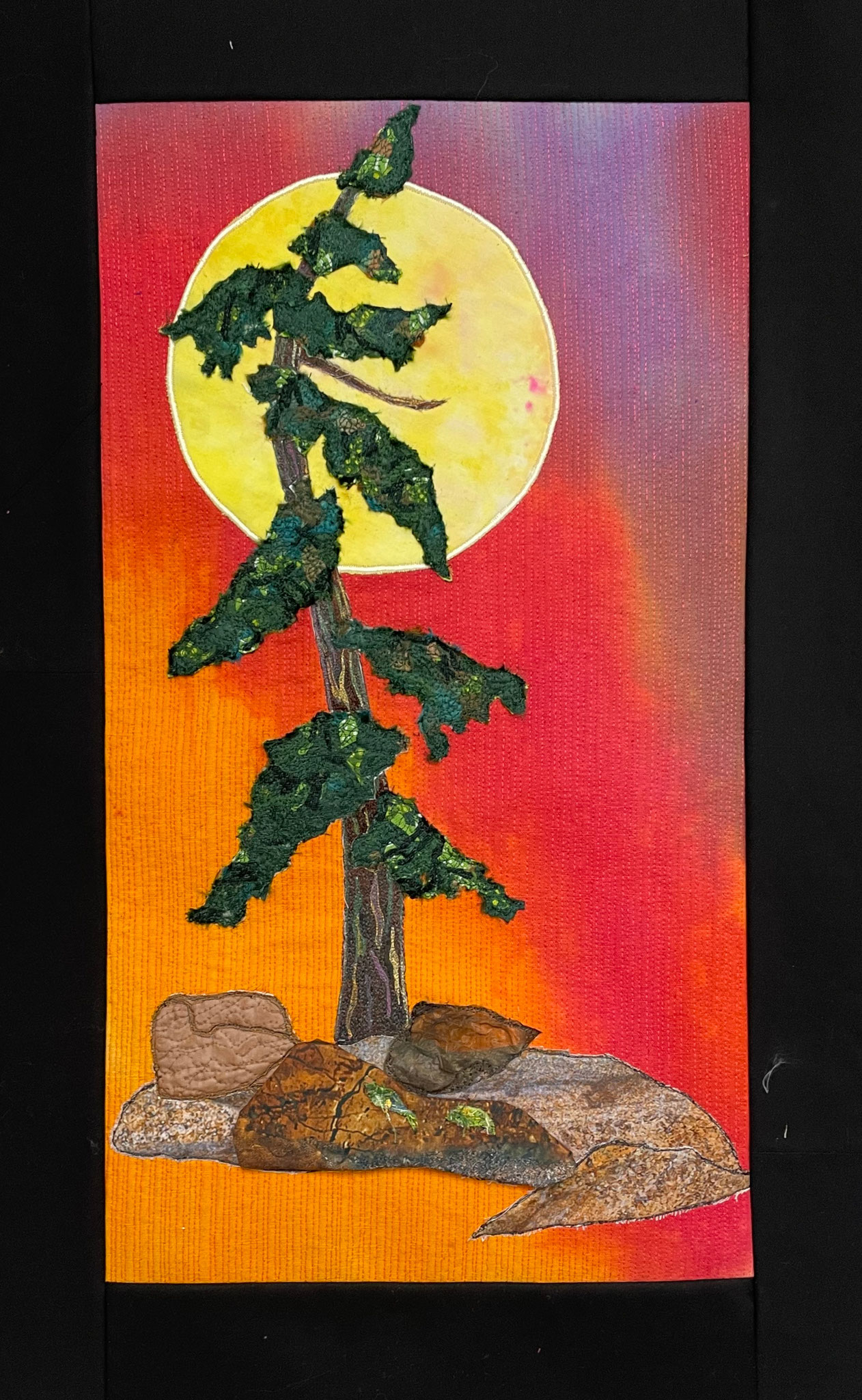 SOLO 24 x 12  fibre mixed media 