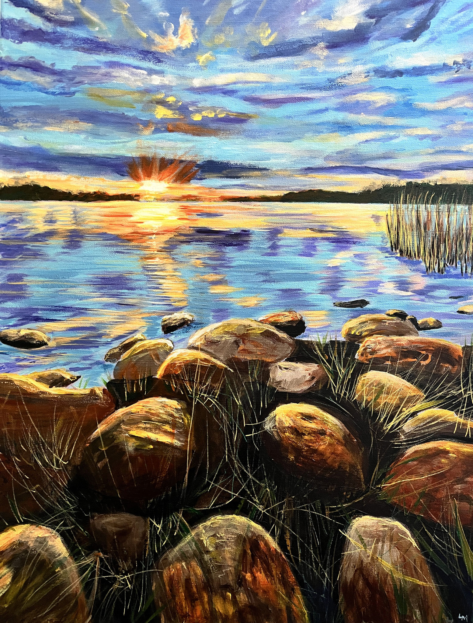 MORNING GLOW 24 x 18 acrylic 